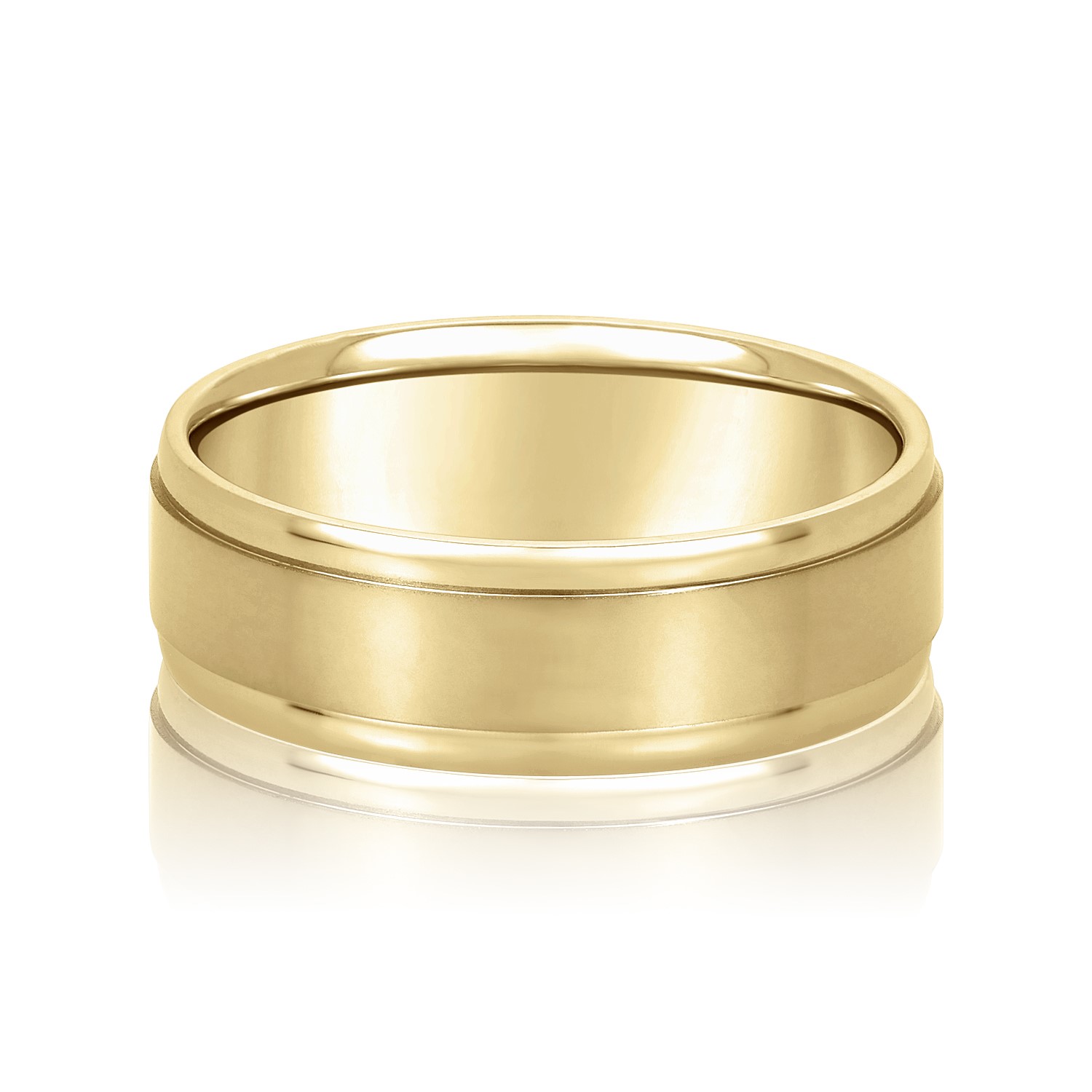  Mens Band Light 5MM Unknown Friendly Weight 10K yellow, white or two-tone gold - view 3