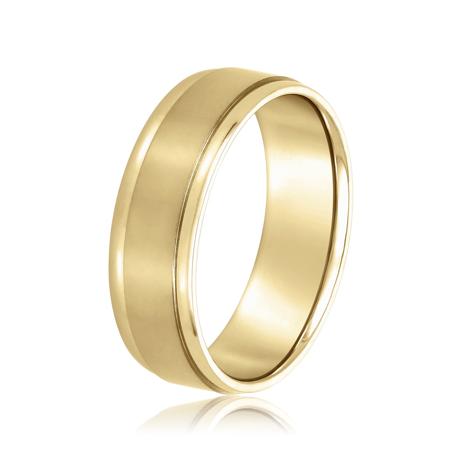  Mens Band Light 5MM Unknown Friendly Weight 10K yellow, white or two-tone gold - view 4