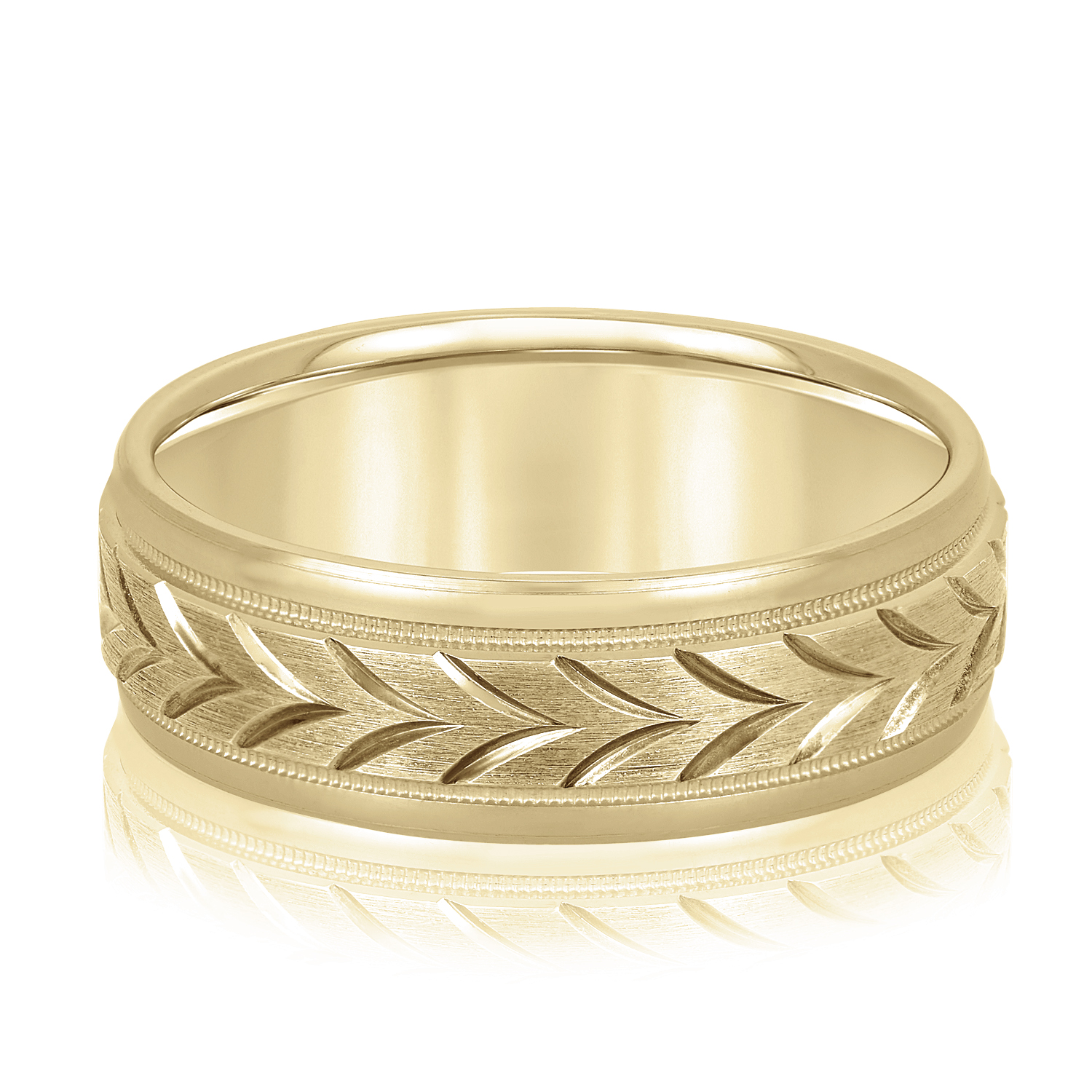  Mens Band Light 5MM Unknown Friendly Weight 10K yellow, white or two-tone gold - view 3
