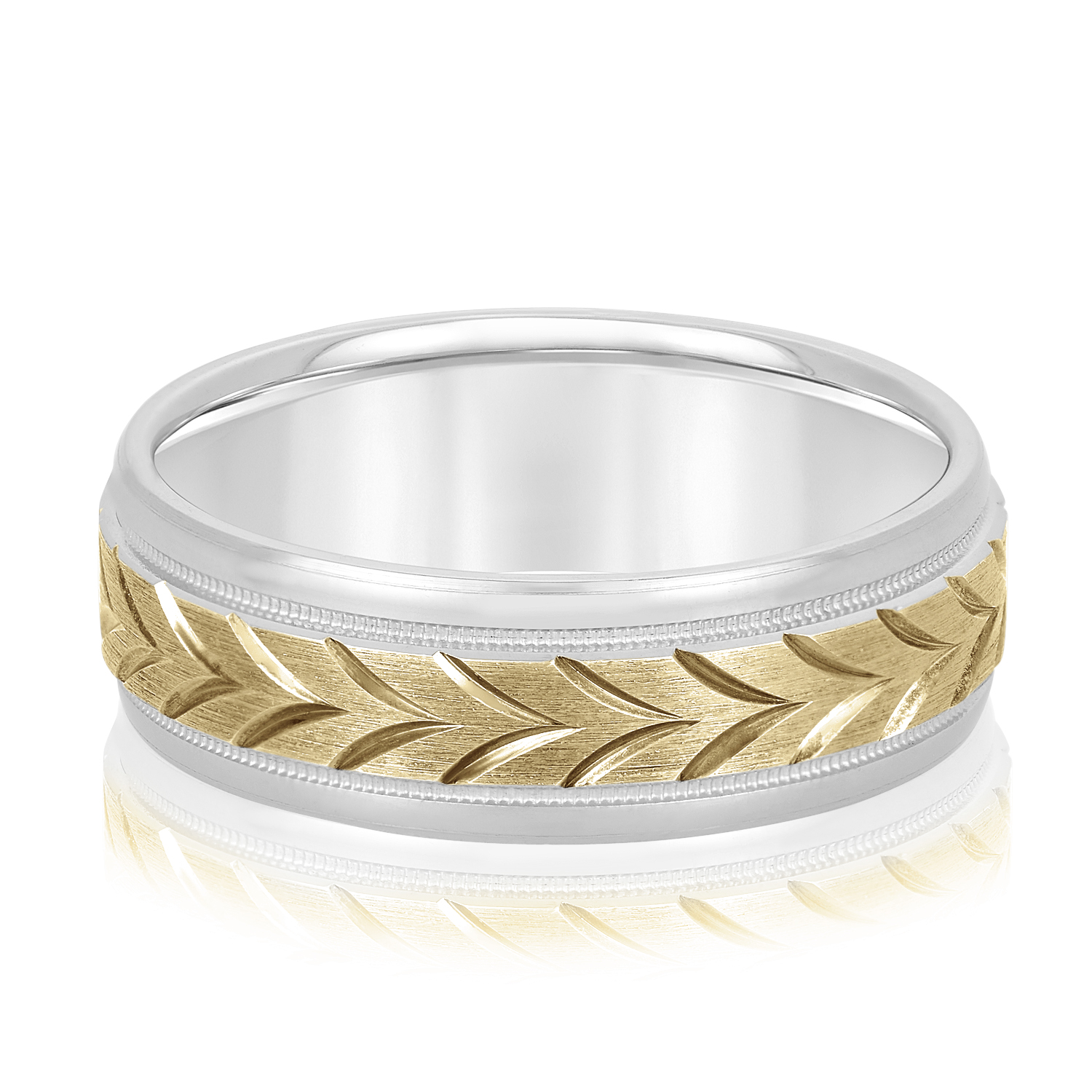  Mens Band Light 5MM Unknown Friendly Weight 10K yellow, white or two-tone gold - view 5