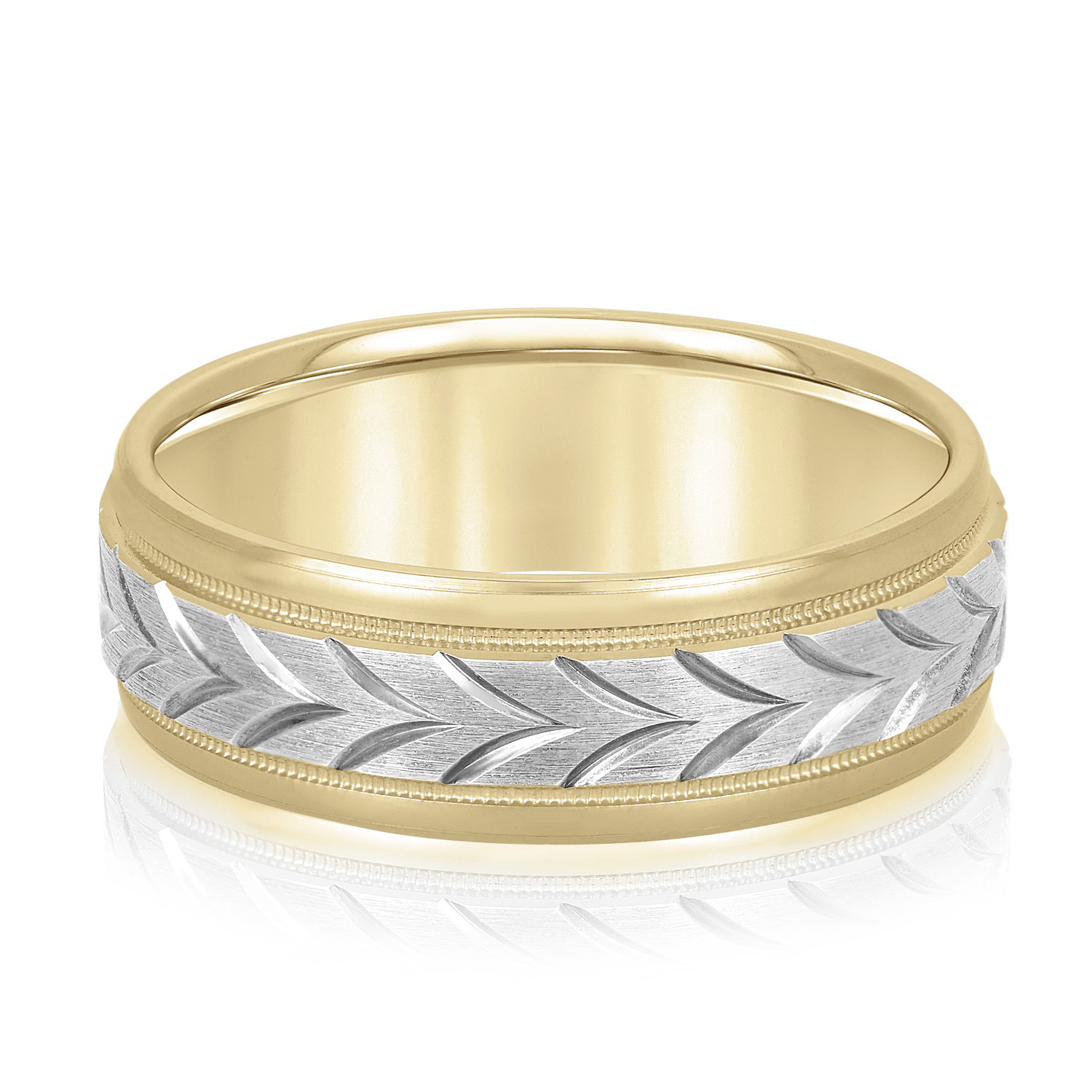  Mens Band Light 5MM Unknown Friendly Weight 10K yellow, white or two-tone gold - view 6