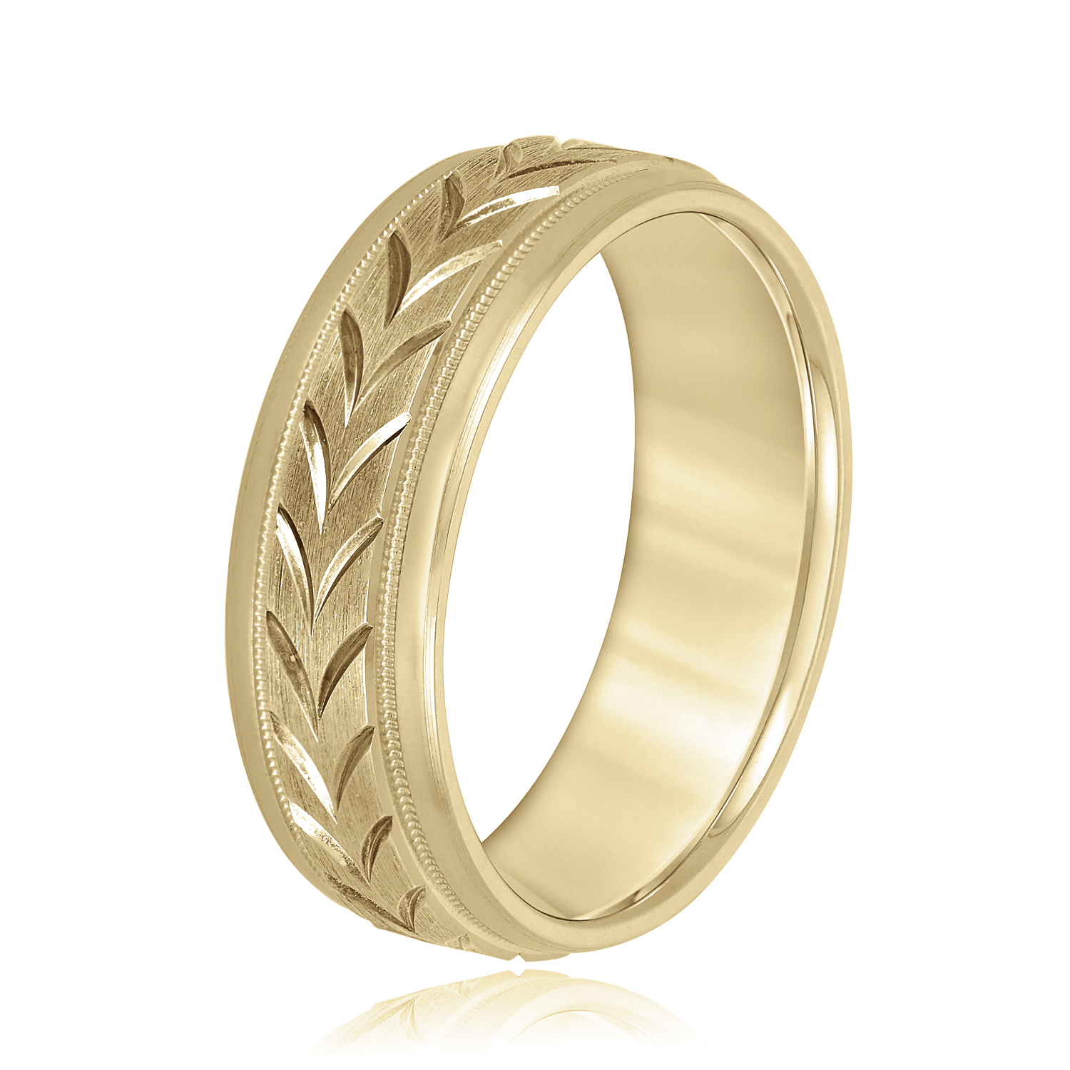  Mens Band Light 5MM Unknown Friendly Weight 10K yellow, white or two-tone gold - view 4