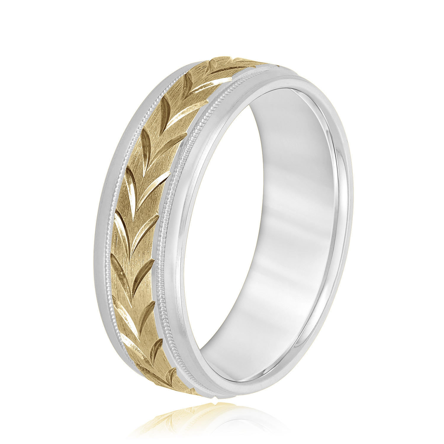  Mens Band Light 5MM Unknown Friendly Weight 10K yellow, white or two-tone gold - view 7