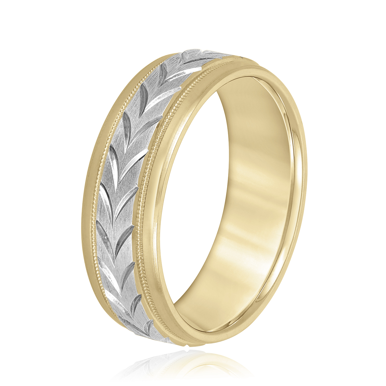  Mens Band Light 5MM Unknown Friendly Weight 10K yellow, white or two-tone gold - view 8