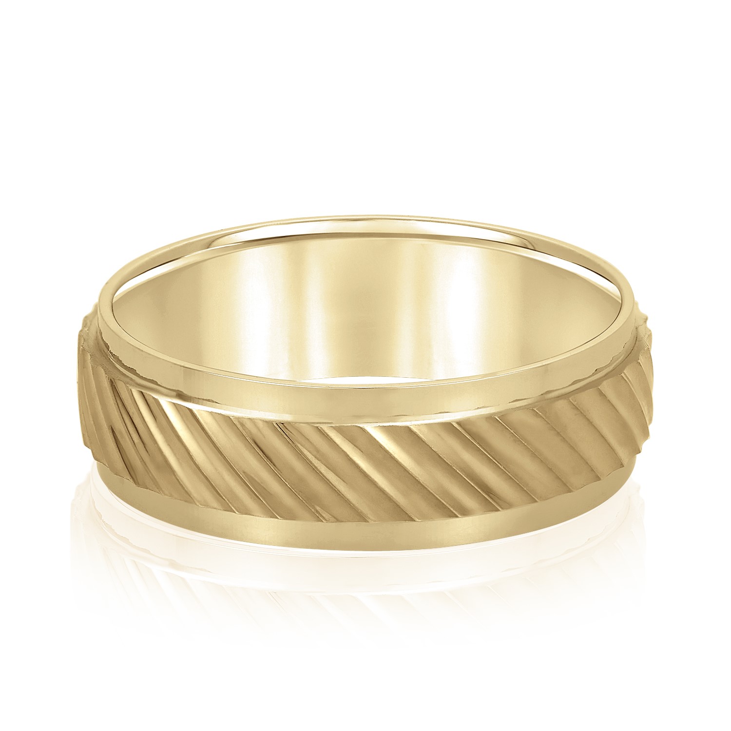  Mens Band Light 5MM Unknown Friendly Weight 10K yellow, white or rose gold - view 3