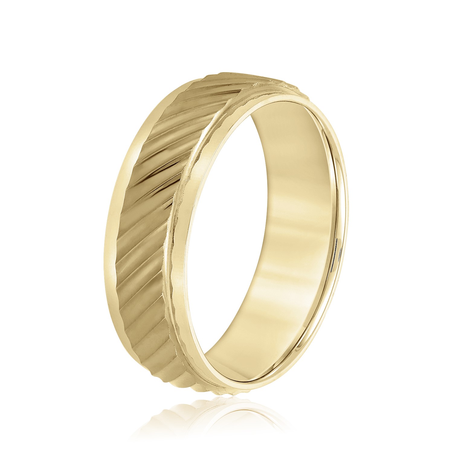  Mens Band Light 5MM Unknown Friendly Weight 10K yellow, white or rose gold - view 4