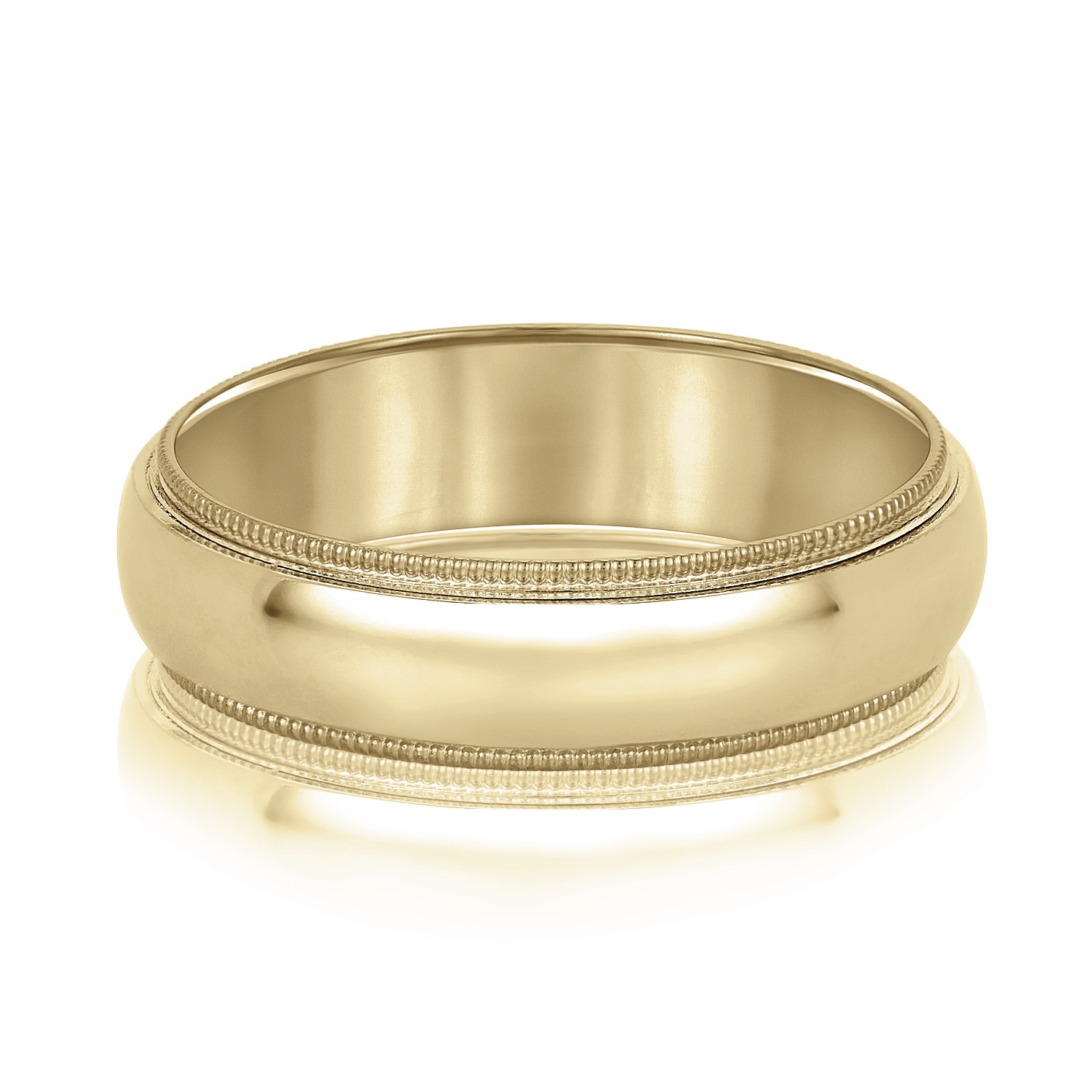  Mens Band Standard 5MM Unknown Friendly Weight 10K yellow, white or two-tone gold - view 3