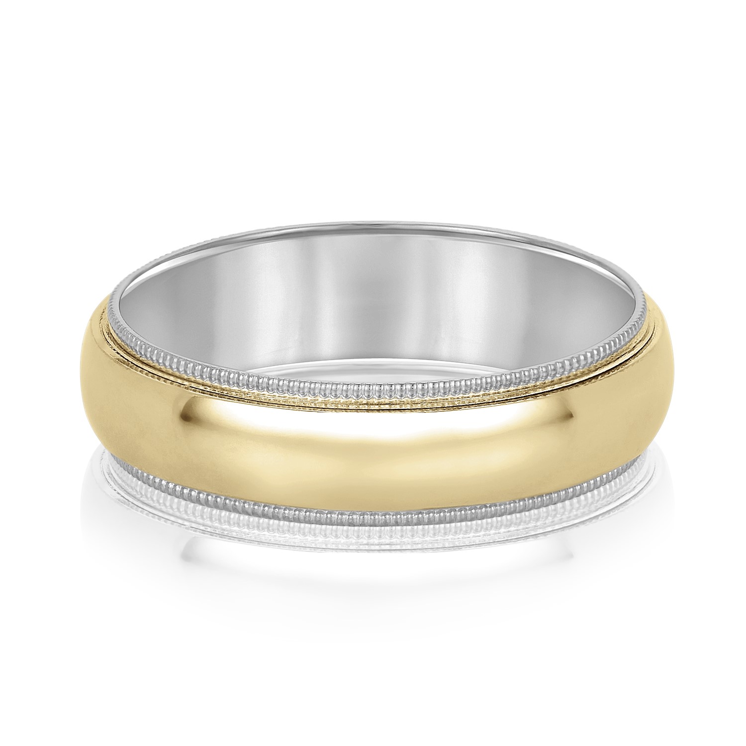  Mens Band Standard 5MM Unknown Friendly Weight 10K yellow, white or two-tone gold - view 5