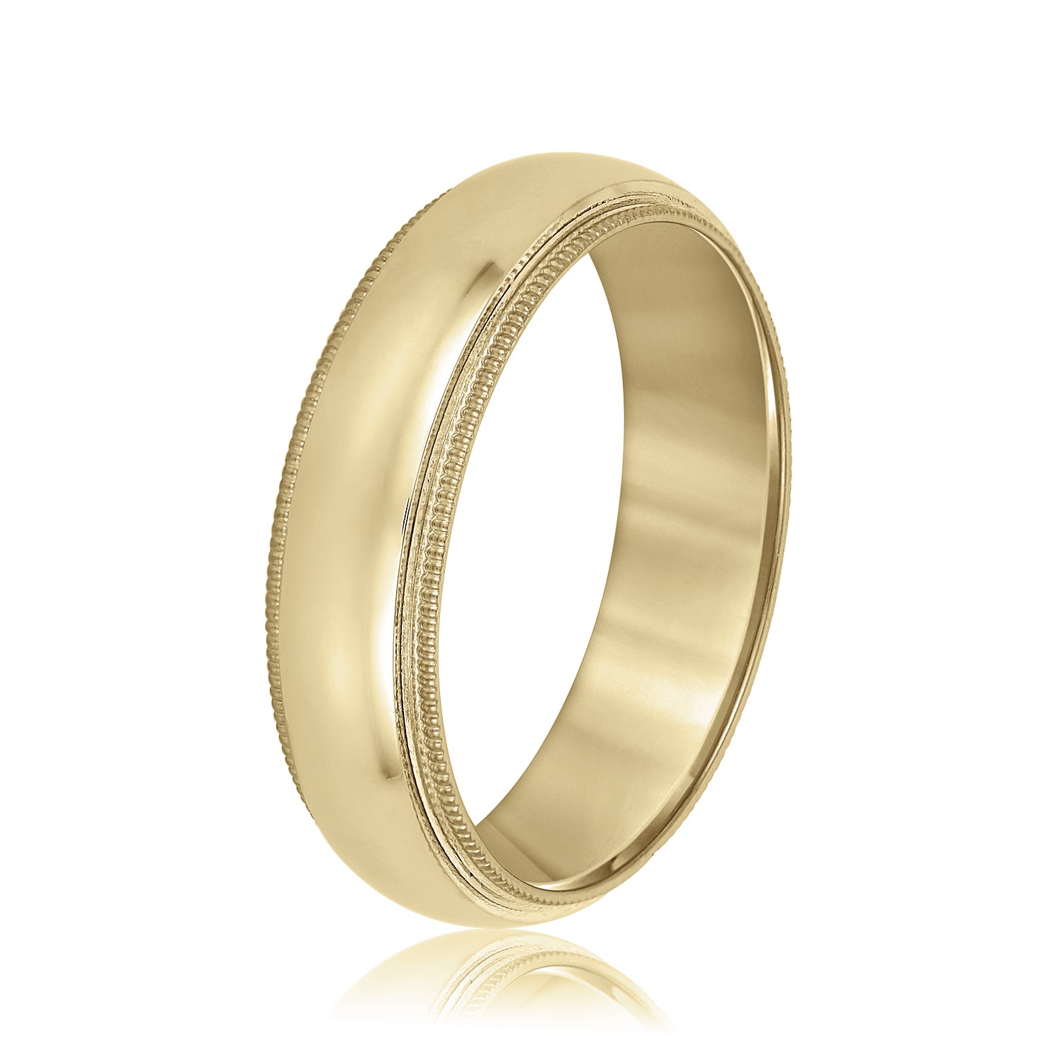  Mens Band Standard 5MM Unknown Friendly Weight 10K yellow, white or two-tone gold - view 4