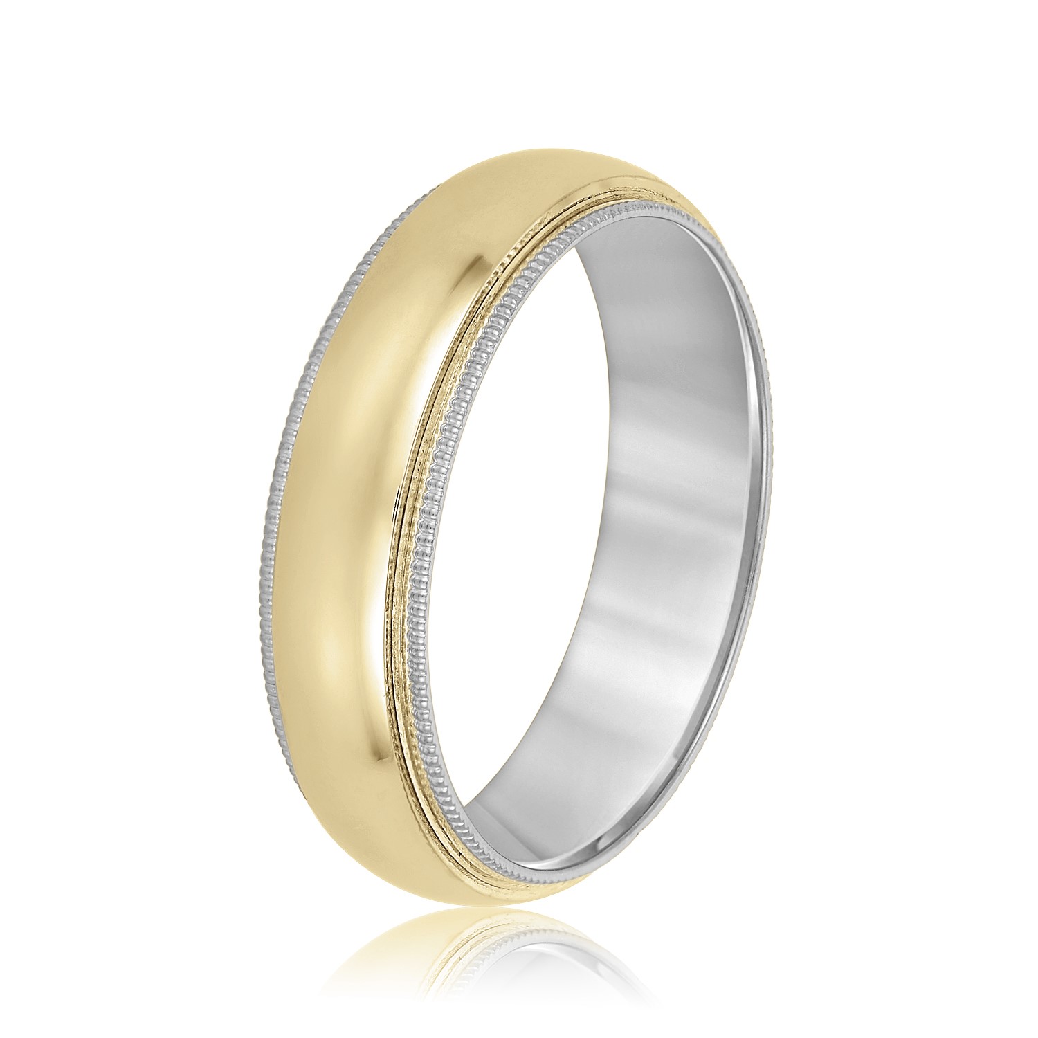  Mens Band Standard 5MM Unknown Friendly Weight 10K yellow, white or two-tone gold - view 7