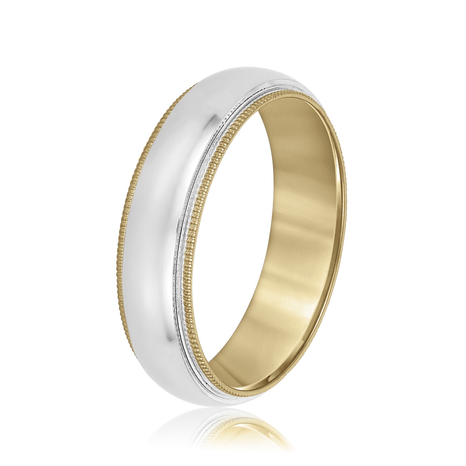  Mens Band Standard 5MM Unknown Friendly Weight 10K yellow, white or two-tone gold - view 8