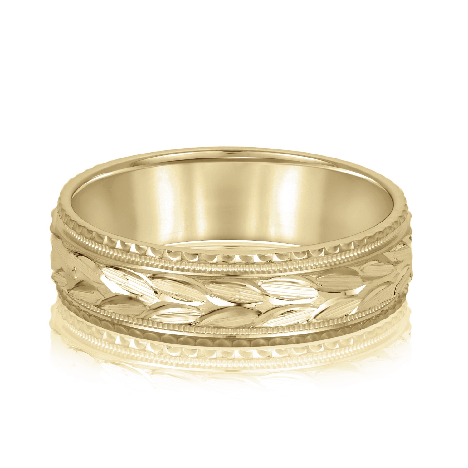  Mens Band Light 5MM Unknown Friendly Weight 10K yellow, white or two-tone gold - view 3