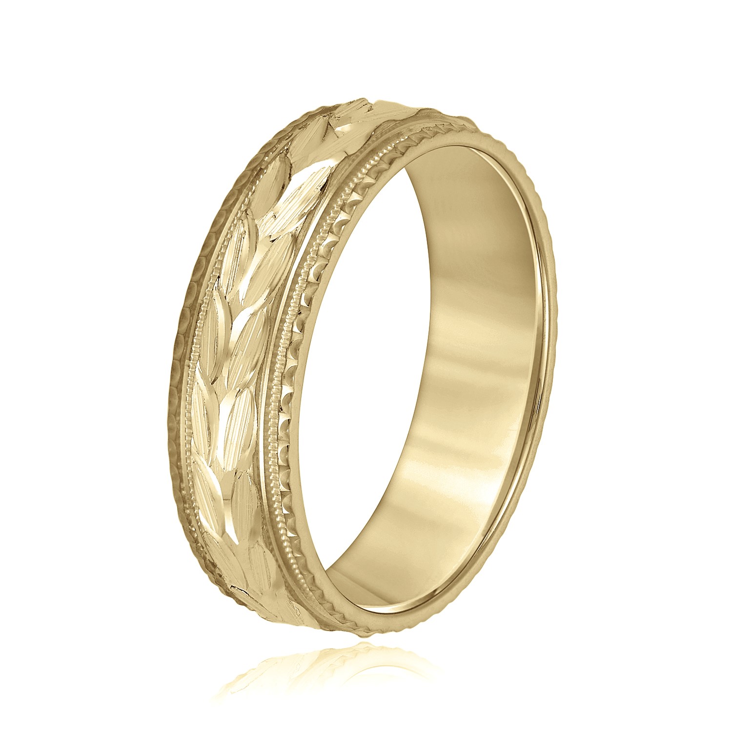 Mens Band Light 5MM Unknown Friendly Weight 10K yellow, white or two-tone gold - view 4