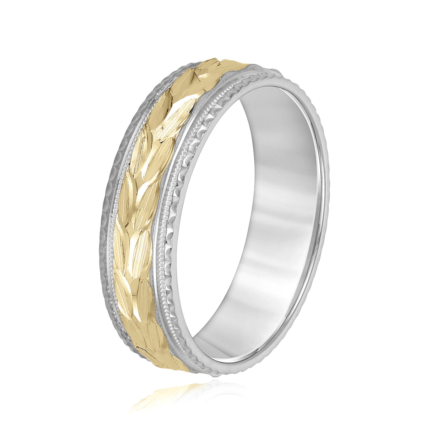  Mens Band Light 5MM Unknown Friendly Weight 10K yellow, white or two-tone gold - view 6