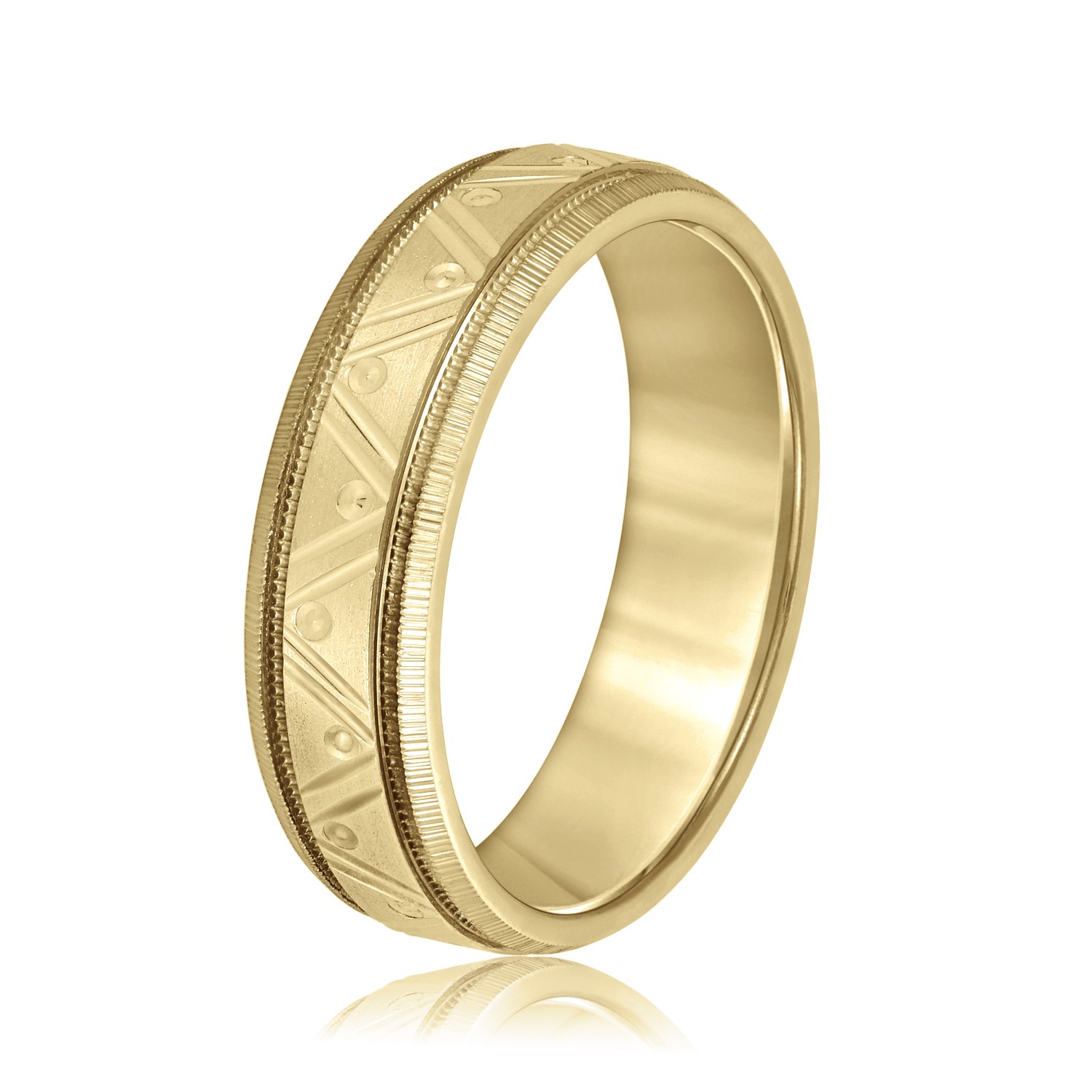  Mens Band Light 5MM Unknown Friendly Weight 10K yellow, white or rose gold - view 4