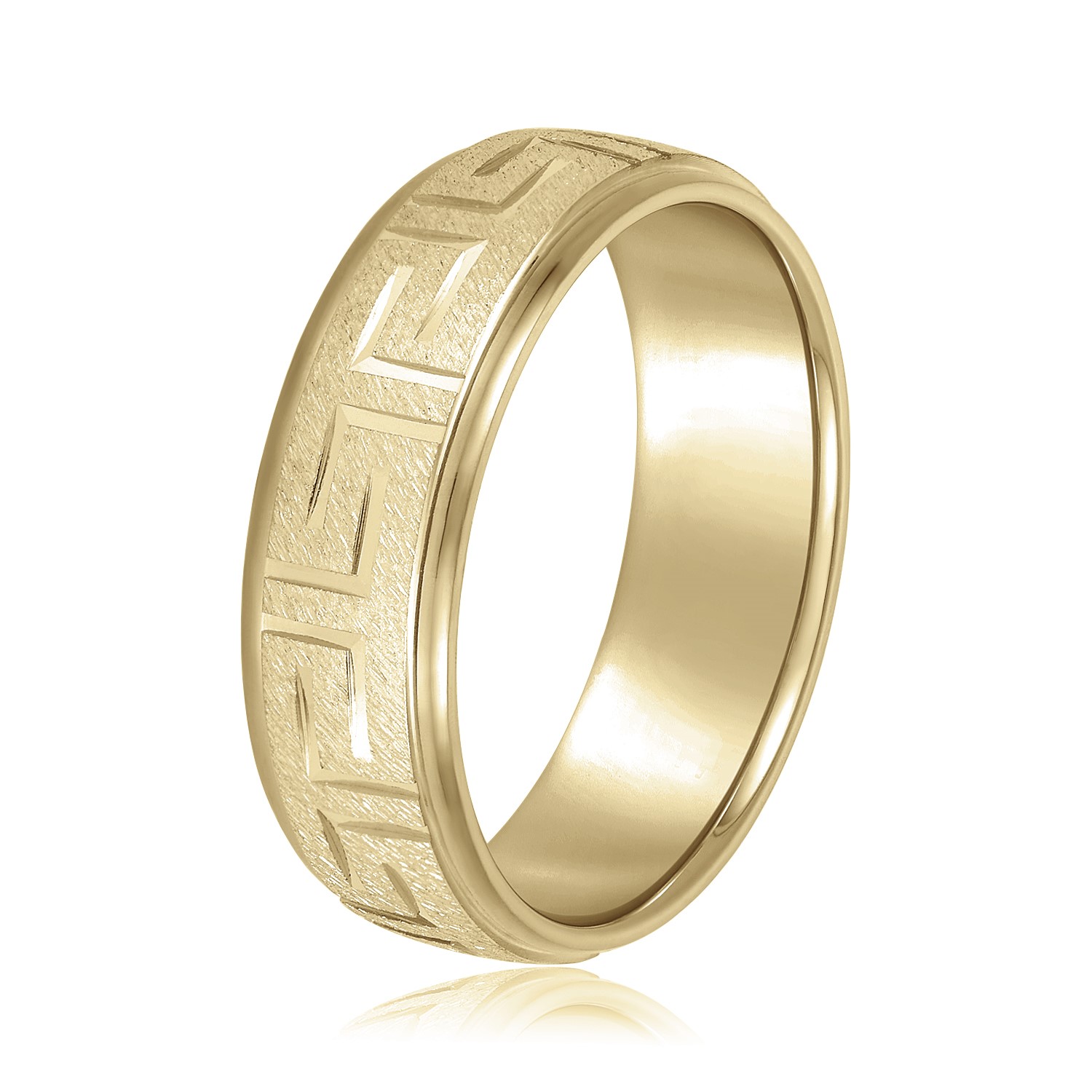 Mens Religious Band Light 5MM Unknown Friendly Weight 10K yellow, white or rose gold - view 4