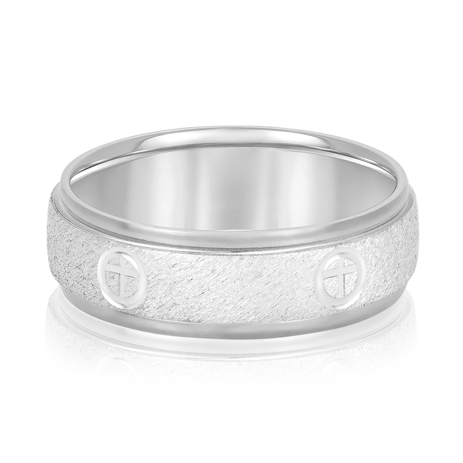 Mens Diamond Cross Band | USA Jewels