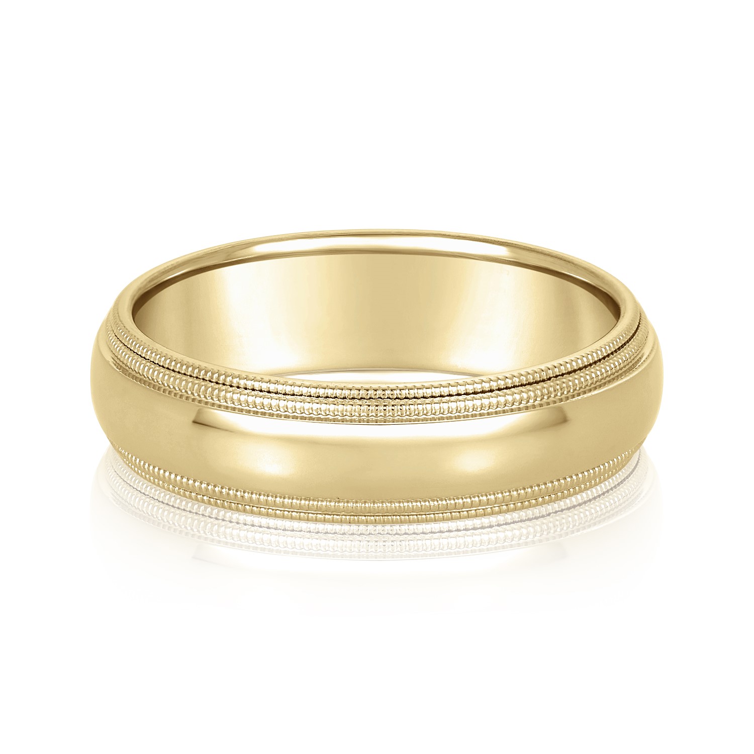 Mens Band Standard 5MM Unknown Friendly Weight 10K yellow, white or rose gold - view 3