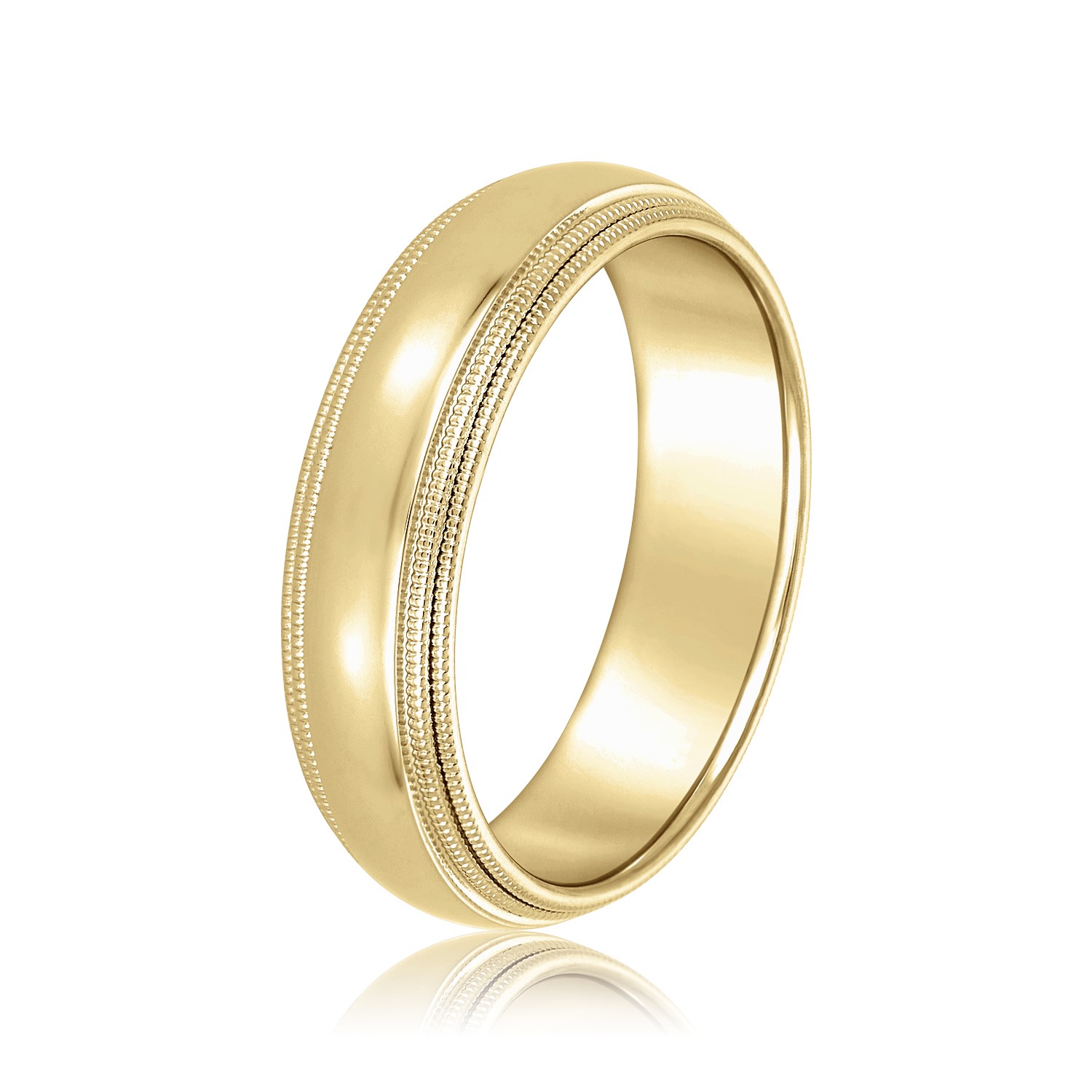  Mens Band Standard 5MM Unknown Friendly Weight 10K yellow, white or rose gold - view 4