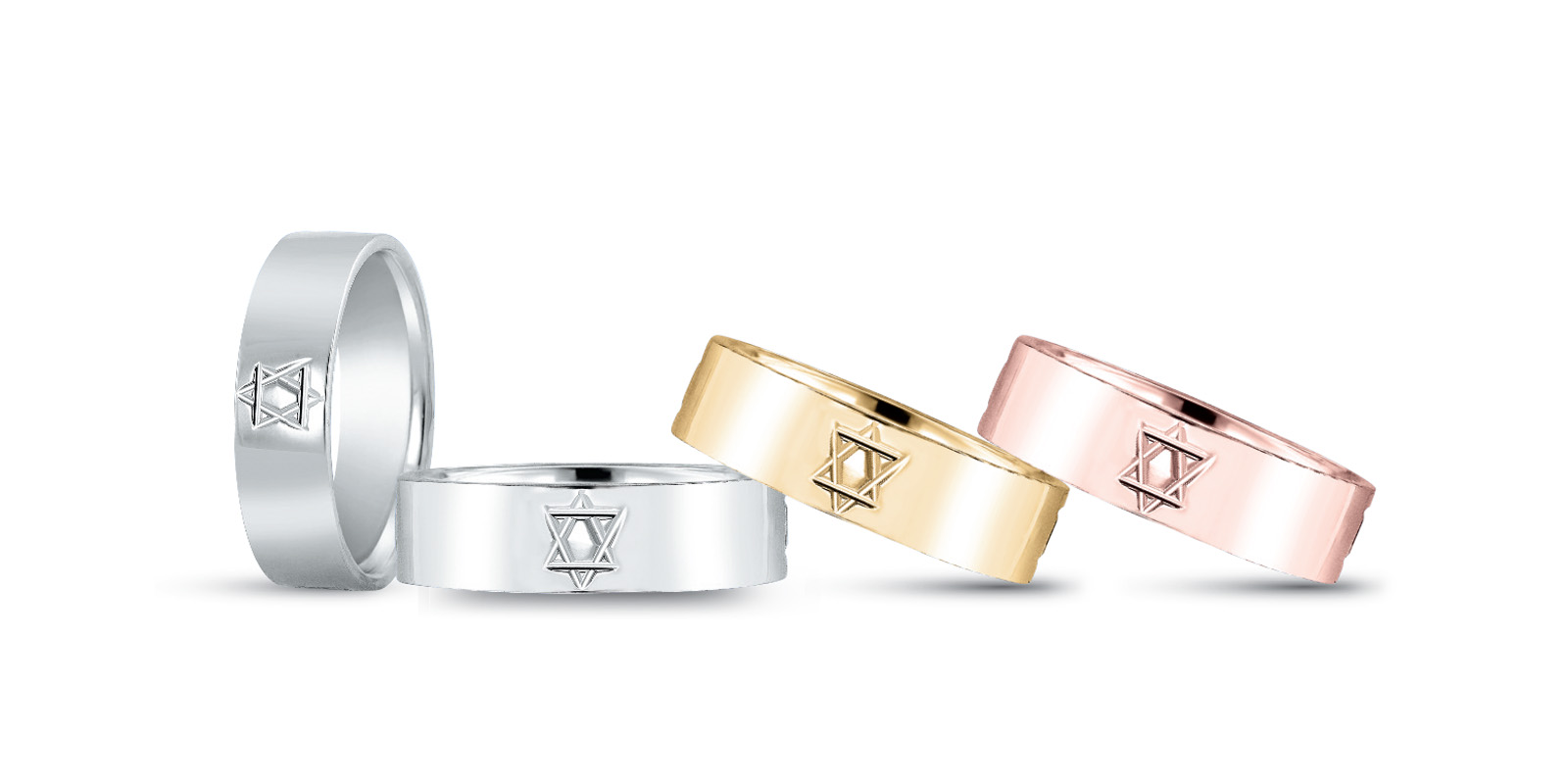 Mens Star of David Wedding Band | USA Jewels
