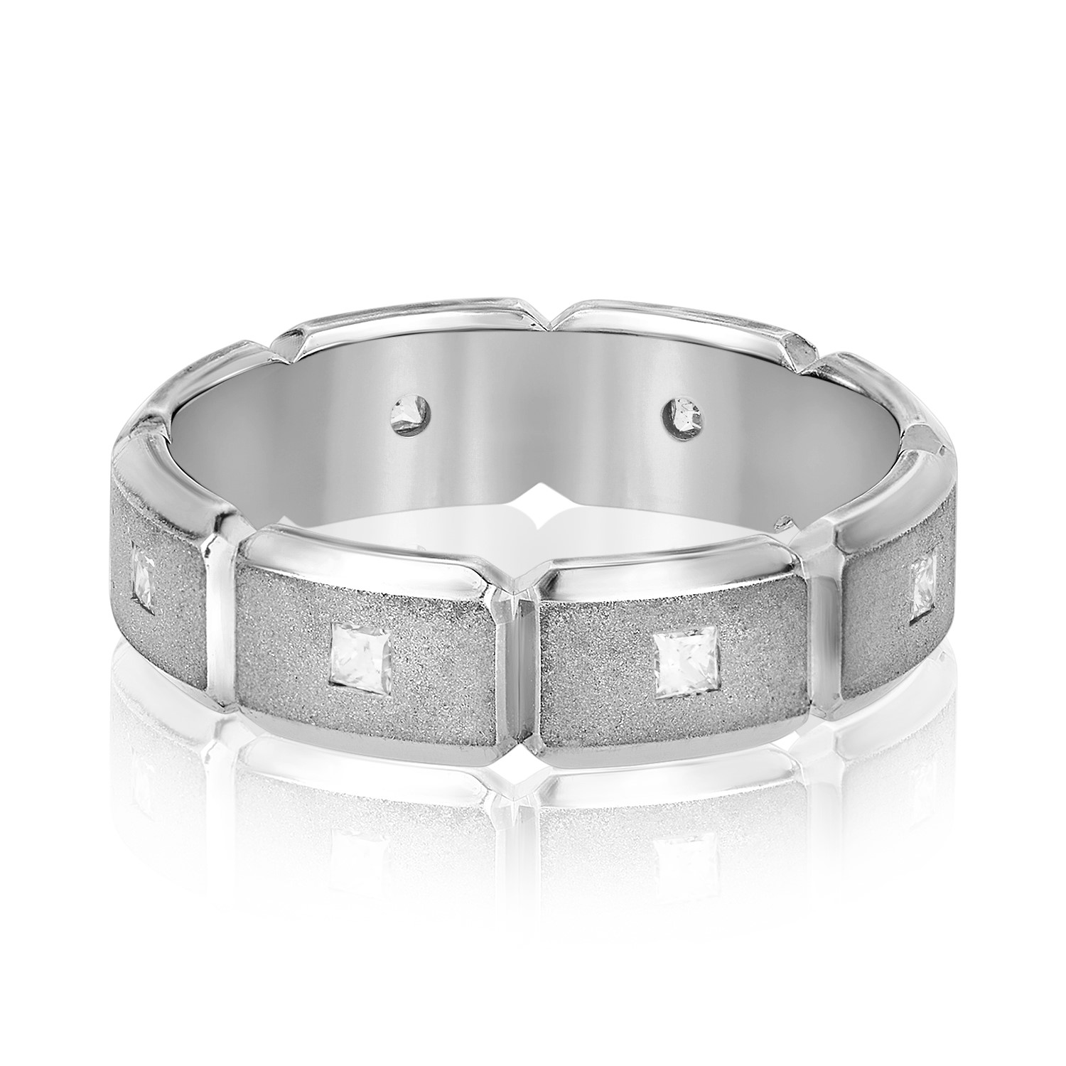 Mens Diamond Bezel Band