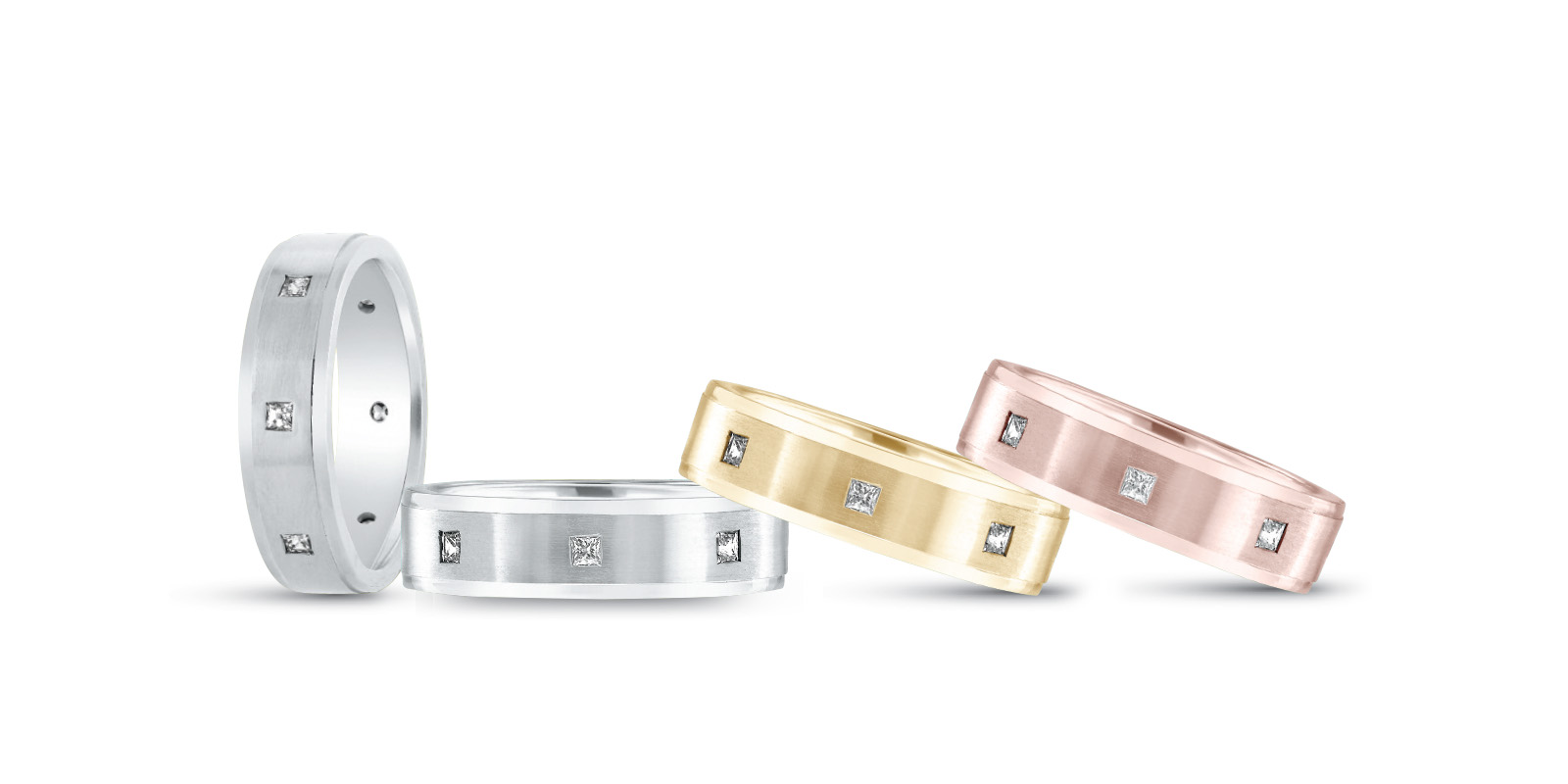 Diamond Princess Cut Band | USA Jewels