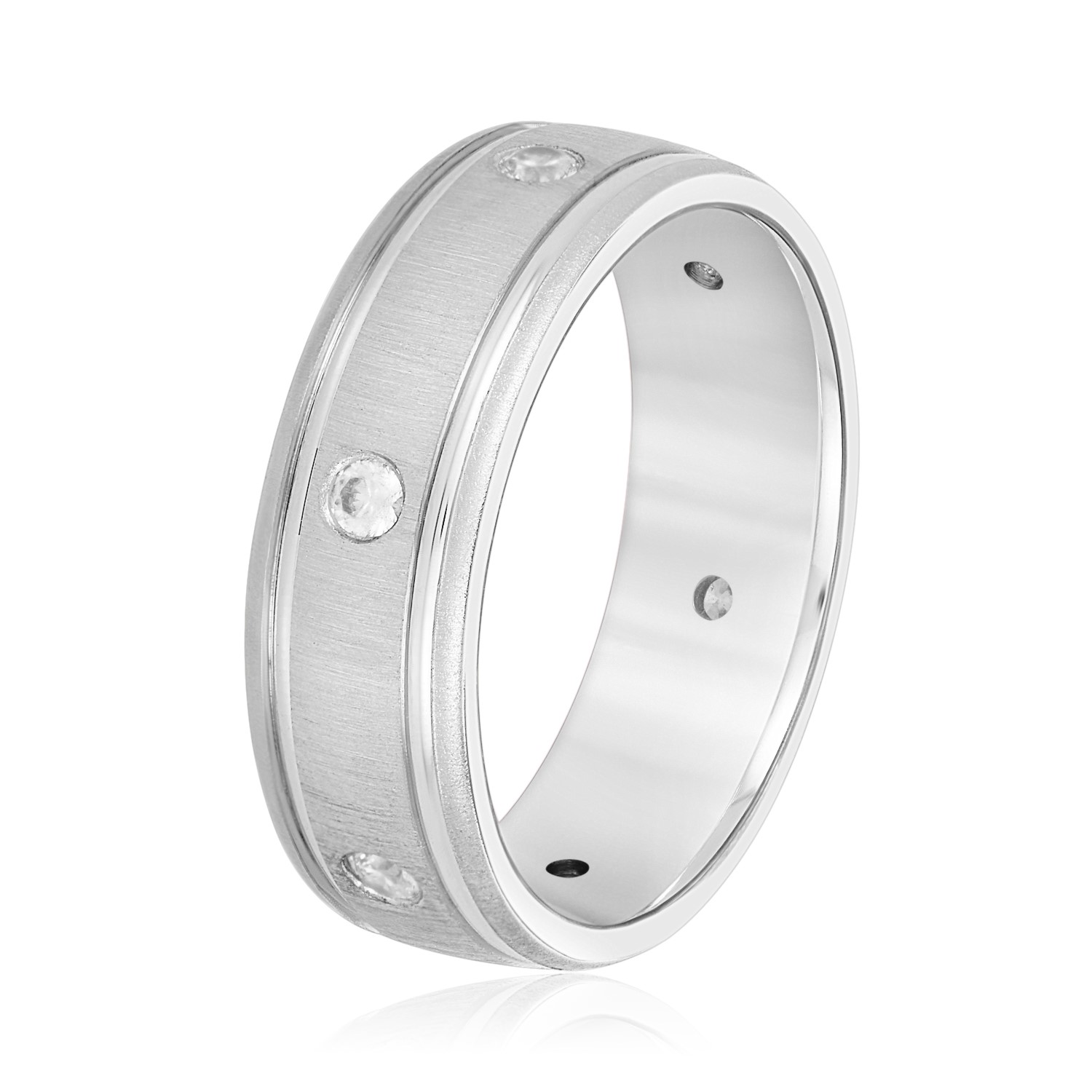  Mens Mens Diamond Band 1/3 Carat Total Weight Heavy 6MM  (Lab-Created) 0.30 C.T.W 10K yellow, white or rose gold - view 2