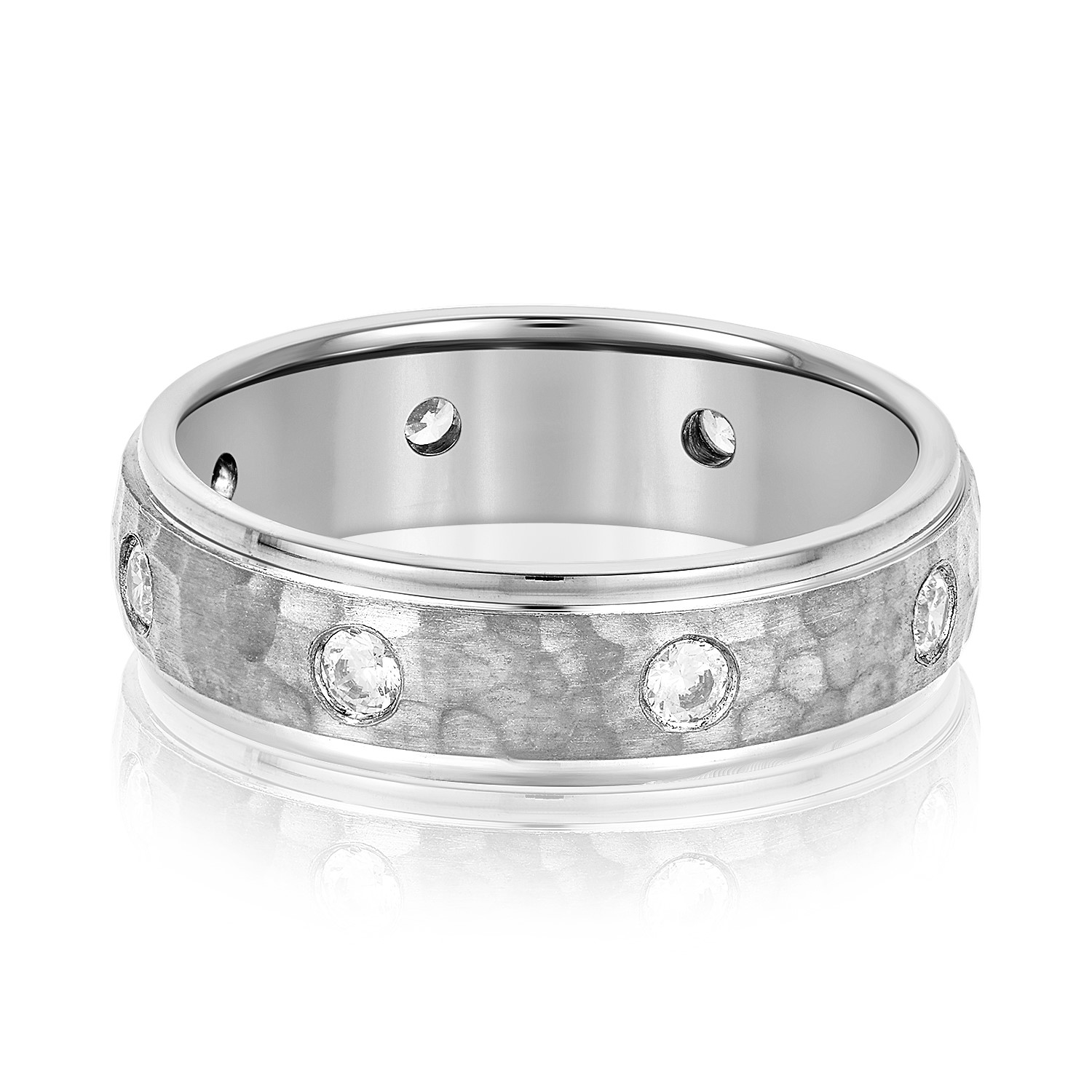 Mens Diamond Bezel Band