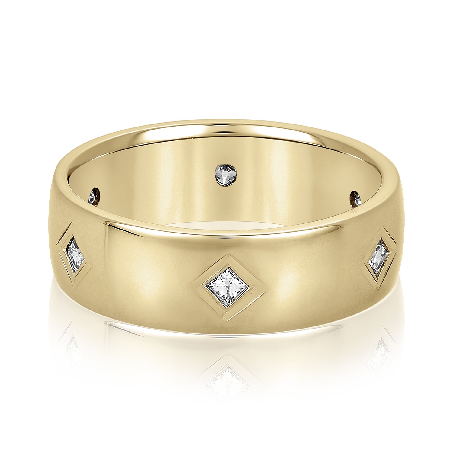  Mens Heavy Diamond Band 1/5 Carat Total Weight   (Lab-Created) 0.20 C.T.W 10K yellow, white or rose gold - view 3