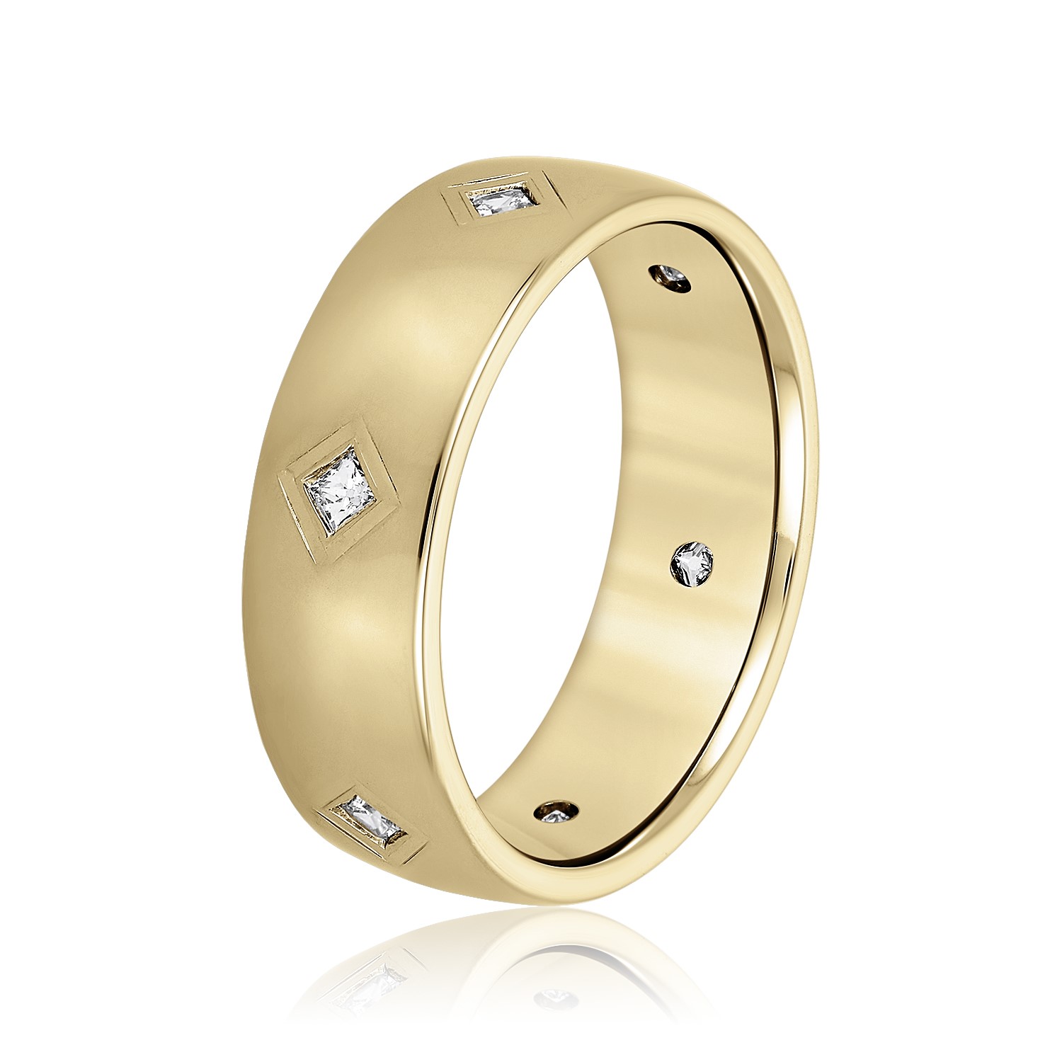  Mens Heavy Diamond Band 1/5 Carat Total Weight   (Lab-Created) 0.20 C.T.W 10K yellow, white or rose gold - view 4