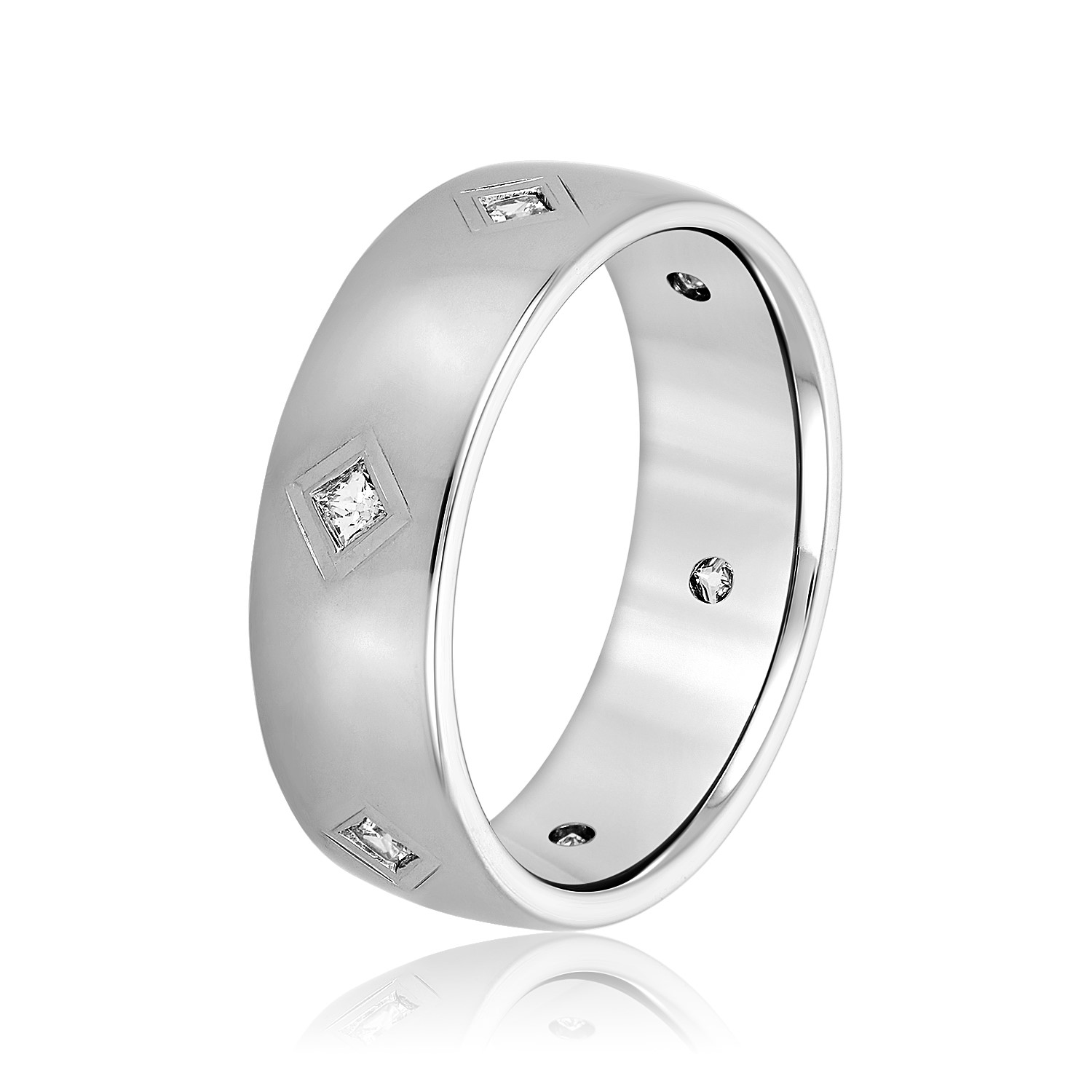  Mens Heavy Diamond Band 1/5 Carat Total Weight   (Lab-Created) 0.20 C.T.W 10K yellow, white or rose gold - view 2
