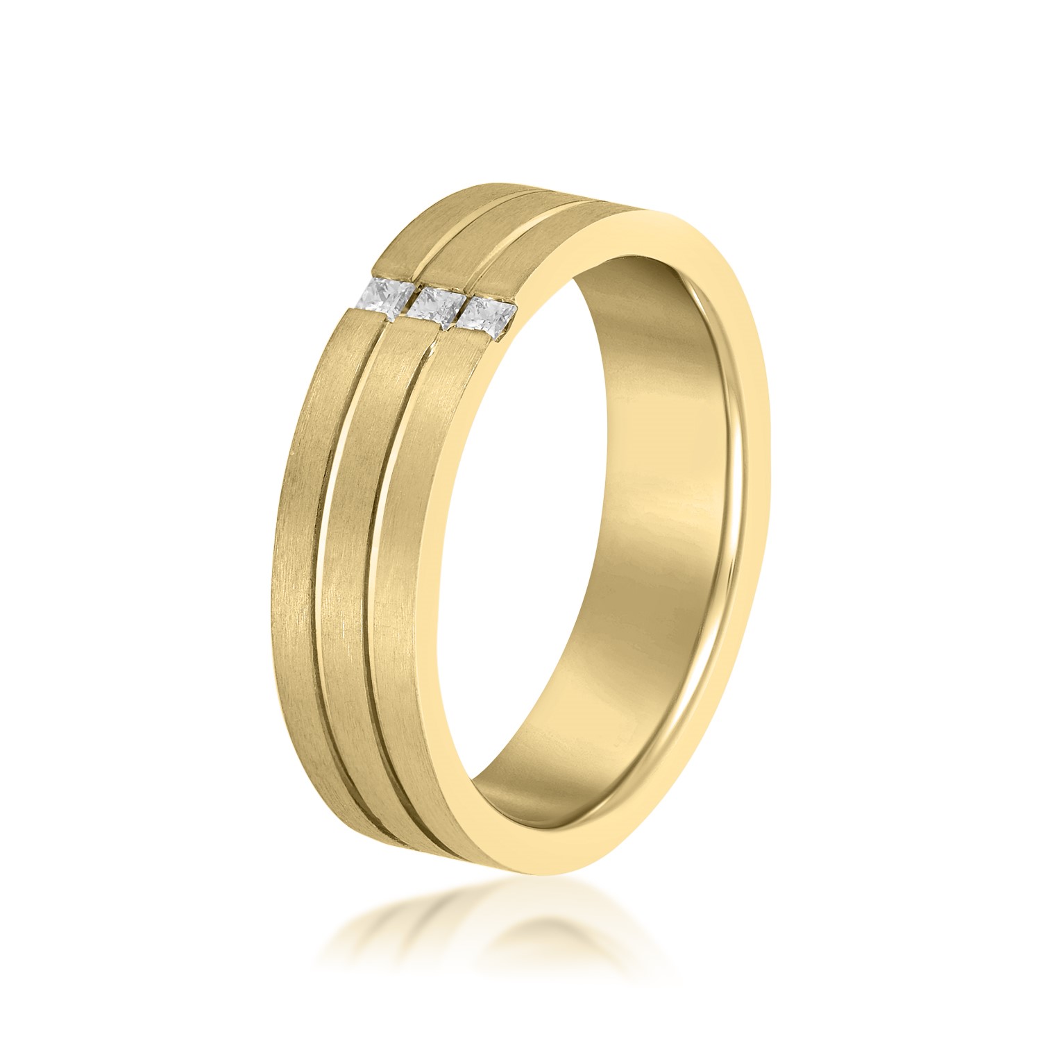  Mens Diamond Channel Set Anniversary Band 1/10 Carat Total Weight   (Lab-Created) 0.11 C.T.W 10K yellow, white or rose gold - view 4
