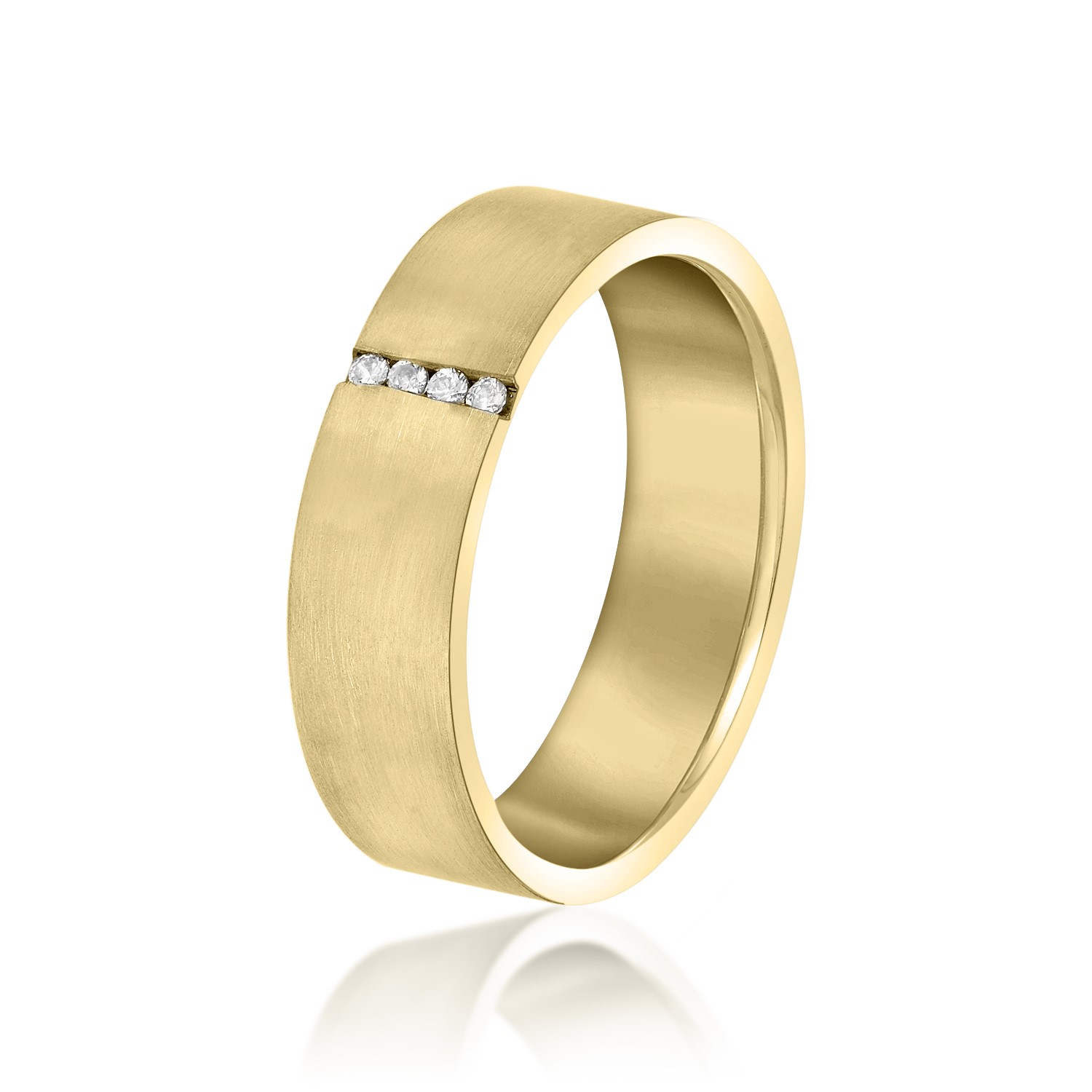  Mens Channel Set 3 Stone Diamond Band 0.04 Carat Total Weight  0.04 C.T.W 10K yellow, white or rose gold - view 4