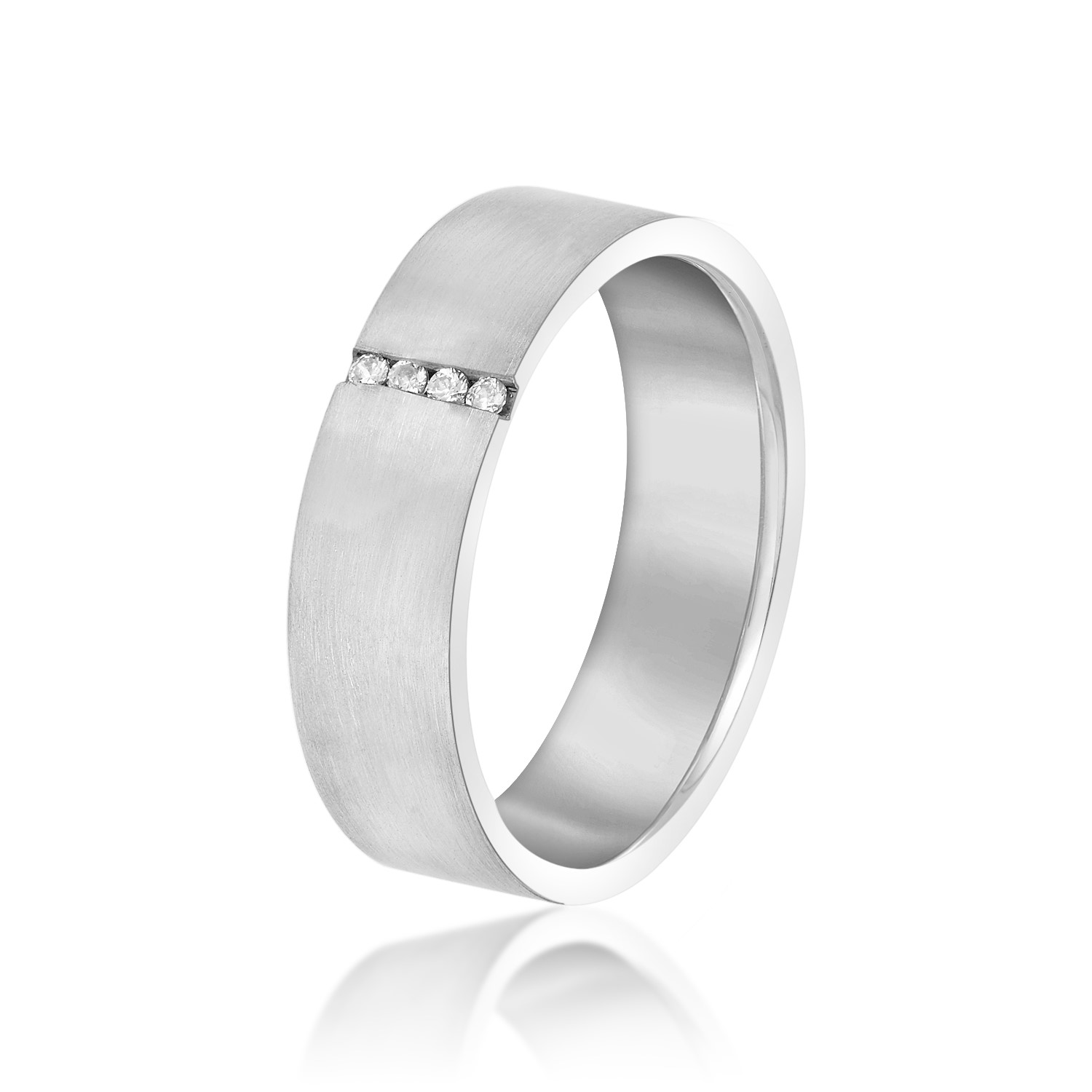 Mens Channel Set 3 Stone Diamond Band 0.04 Carat Total Weight  0.04 C.T.W 10K yellow, white or rose gold - view 2