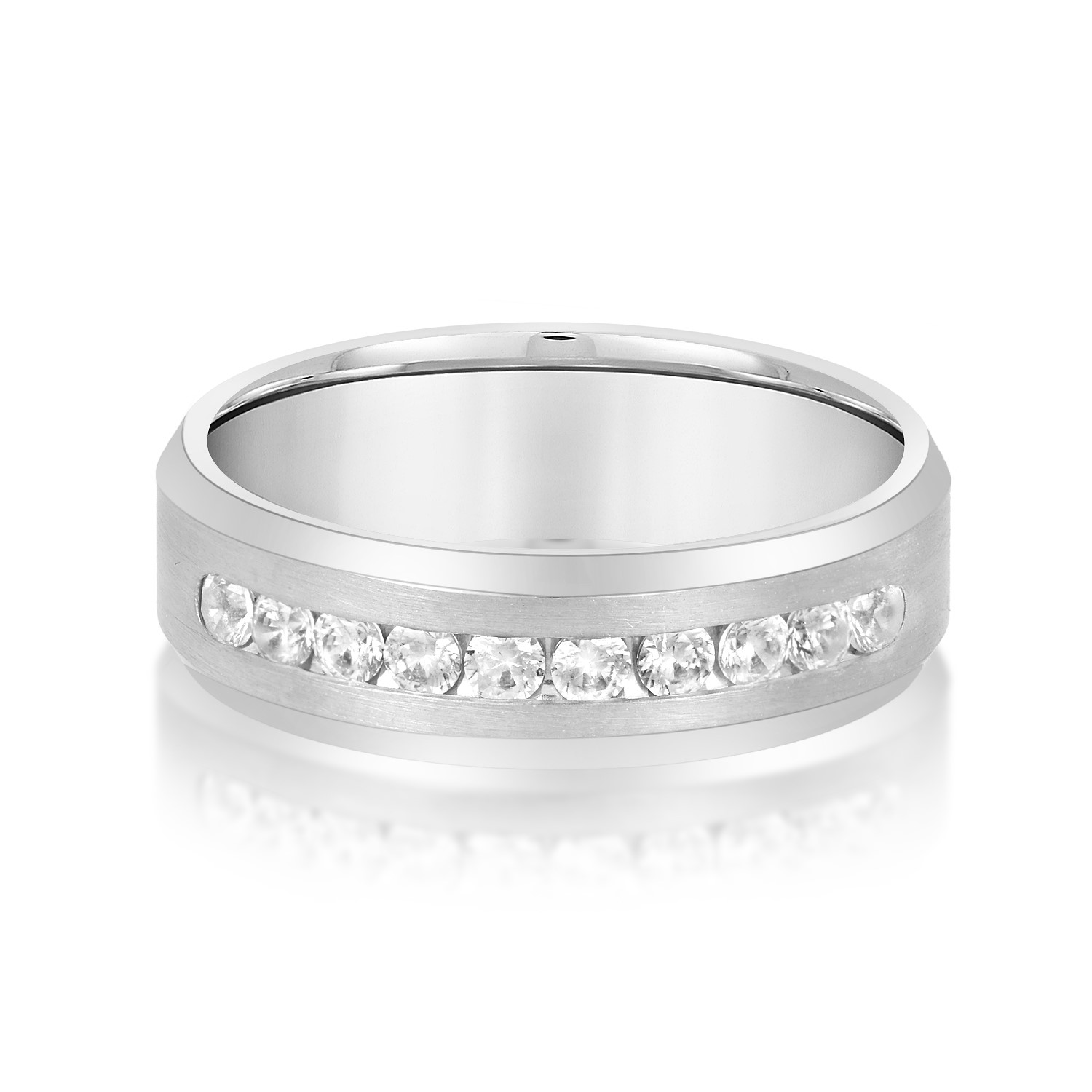 Mens Channel Set Diamond Wedding Band | USA Jewels