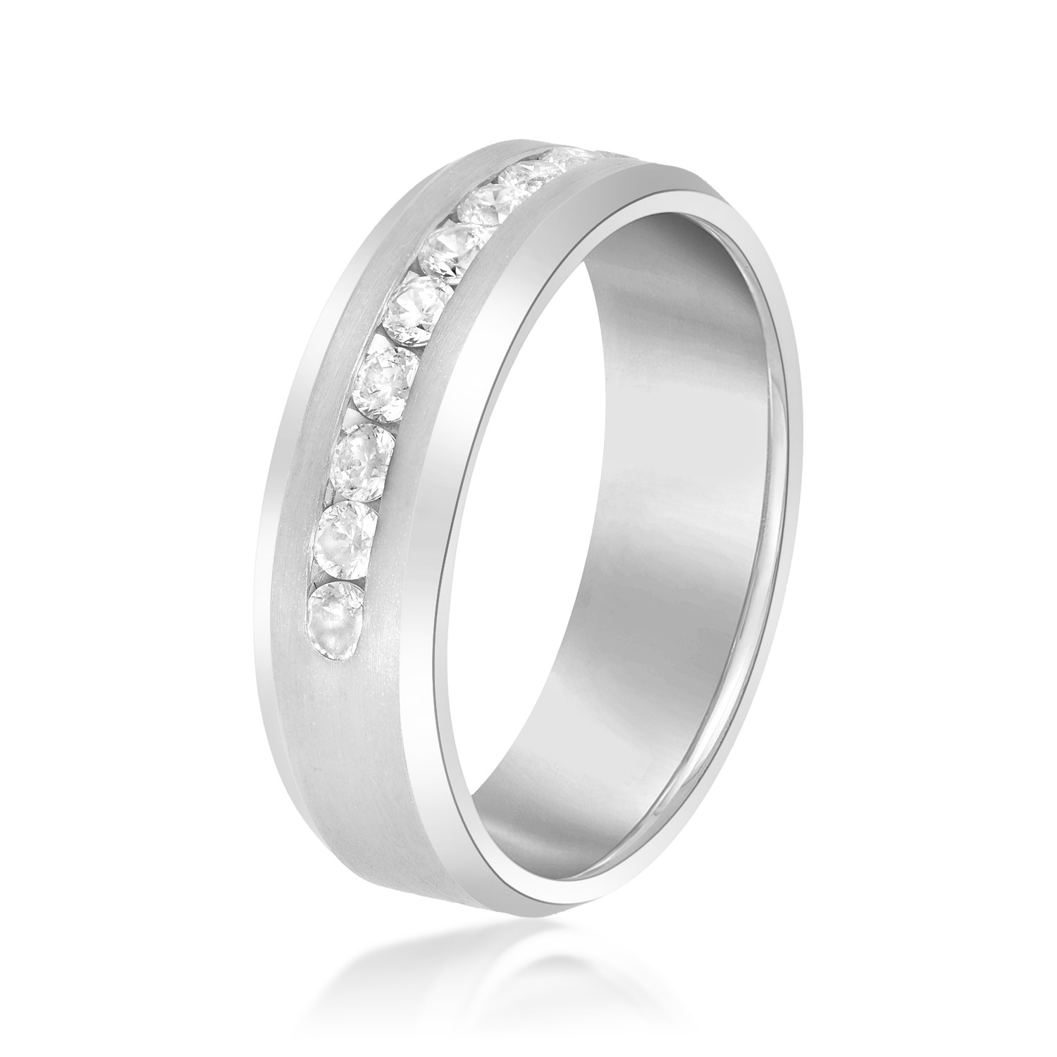  Mens Channel Set Diamond Wedding Band 1/2 Carat Total Weight   (Lab-Created) 0.50 C.T.W 10K yellow, white or rose gold - view 2