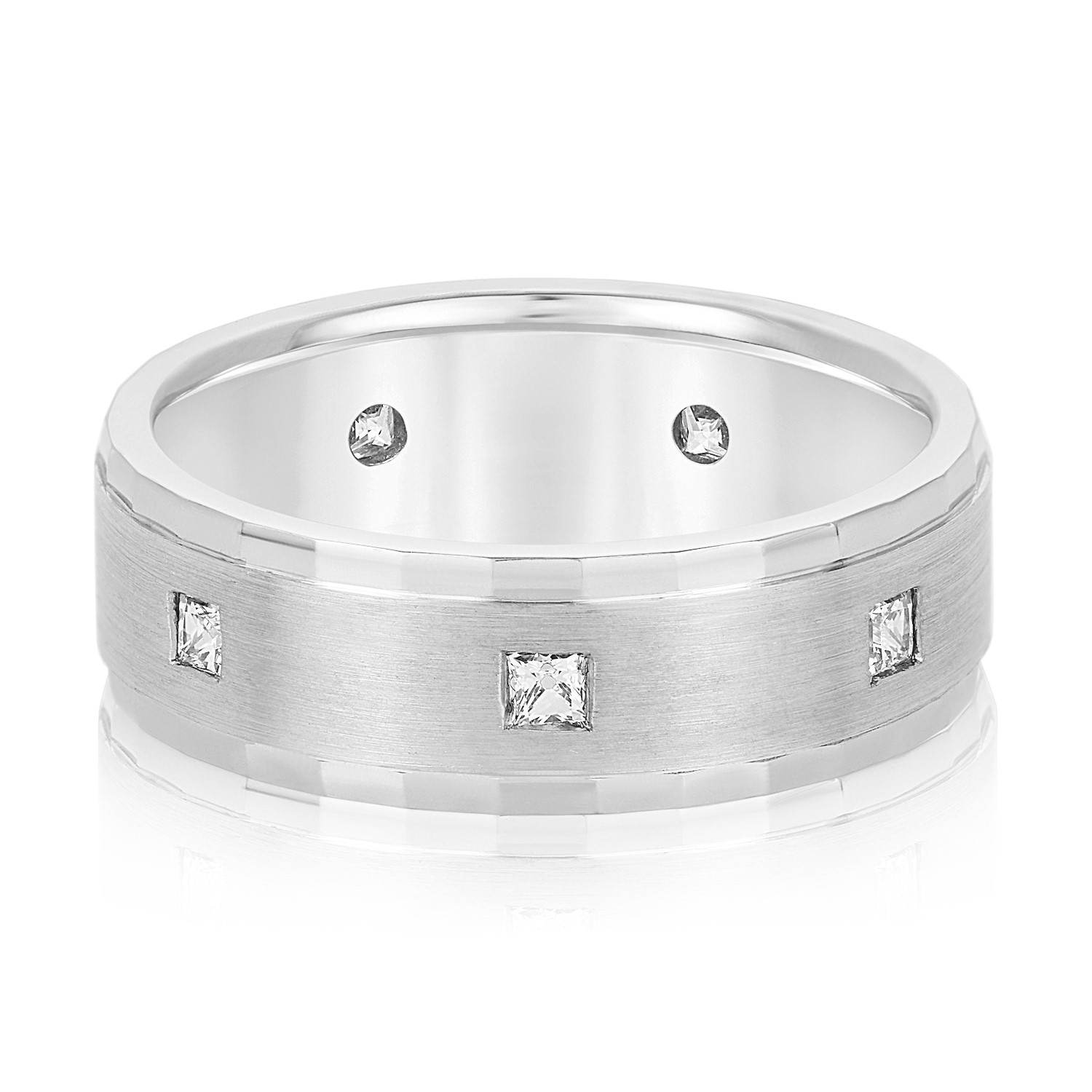 Princess Cut Diamond Wedding Band | USA Jewels