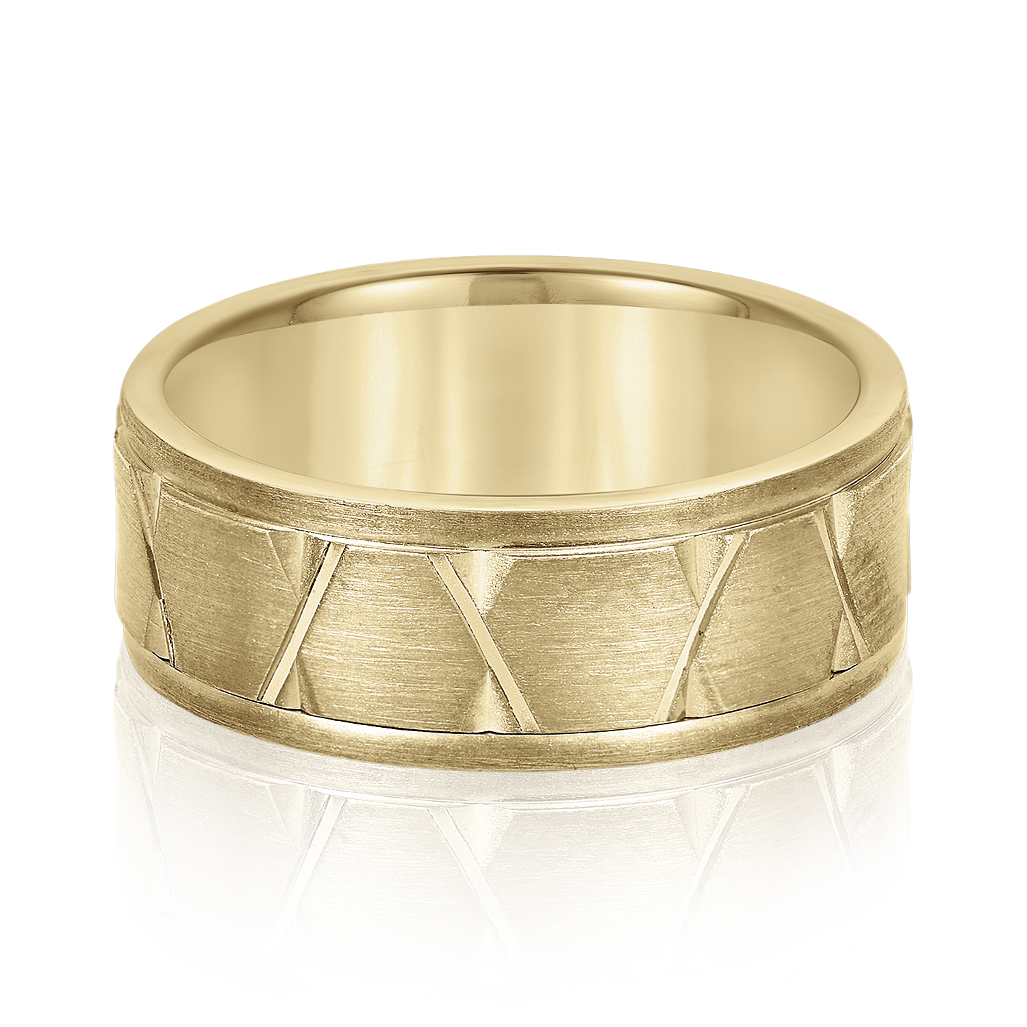  Mens Band Heavy 8MM Unknown Friendly Weight 10K yellow, white or rose gold - view 3