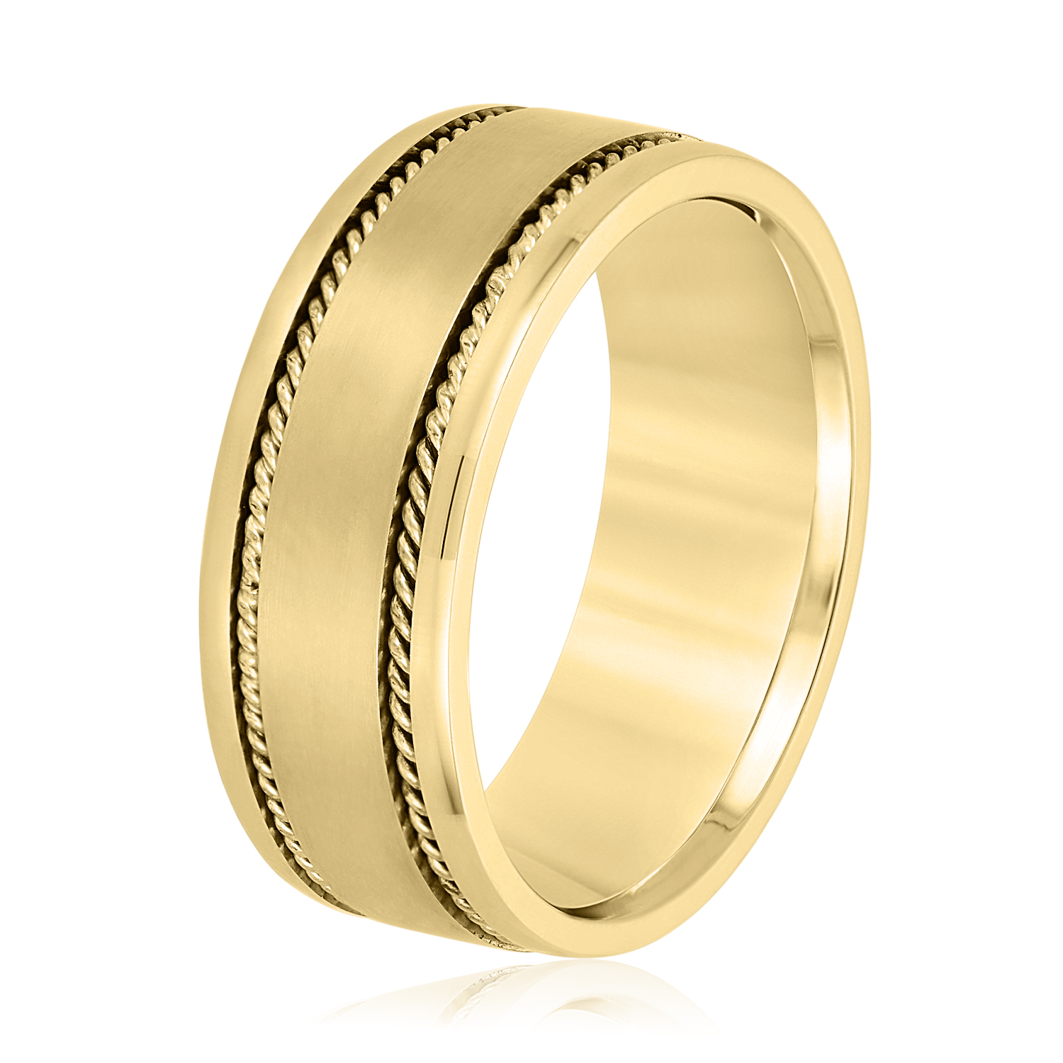  Mens Band Heavy 8MM Unknown Friendly Weight 10K yellow, white or rose gold - view 4