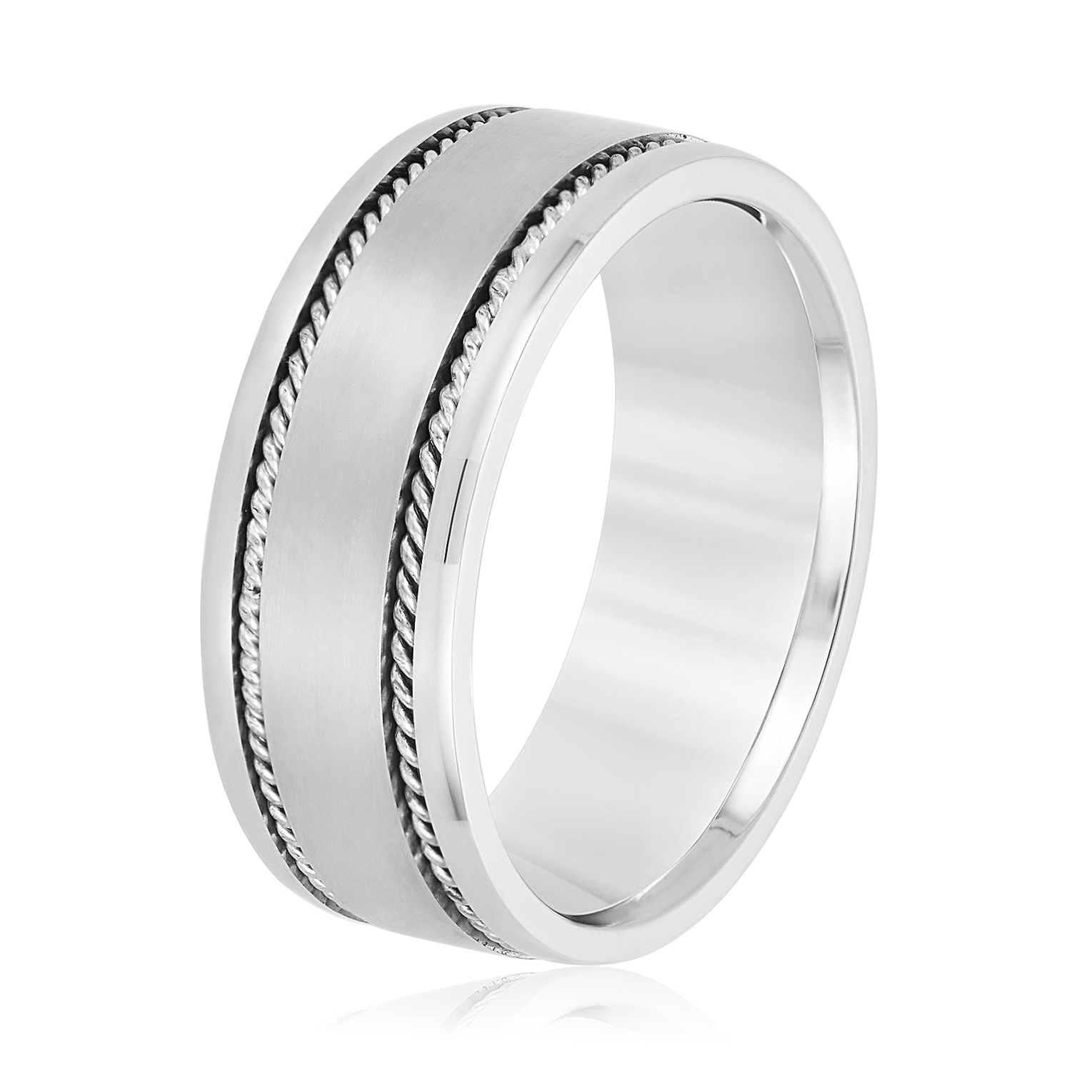  Mens Band Heavy 8MM Unknown Friendly Weight 10K yellow, white or rose gold - view 2