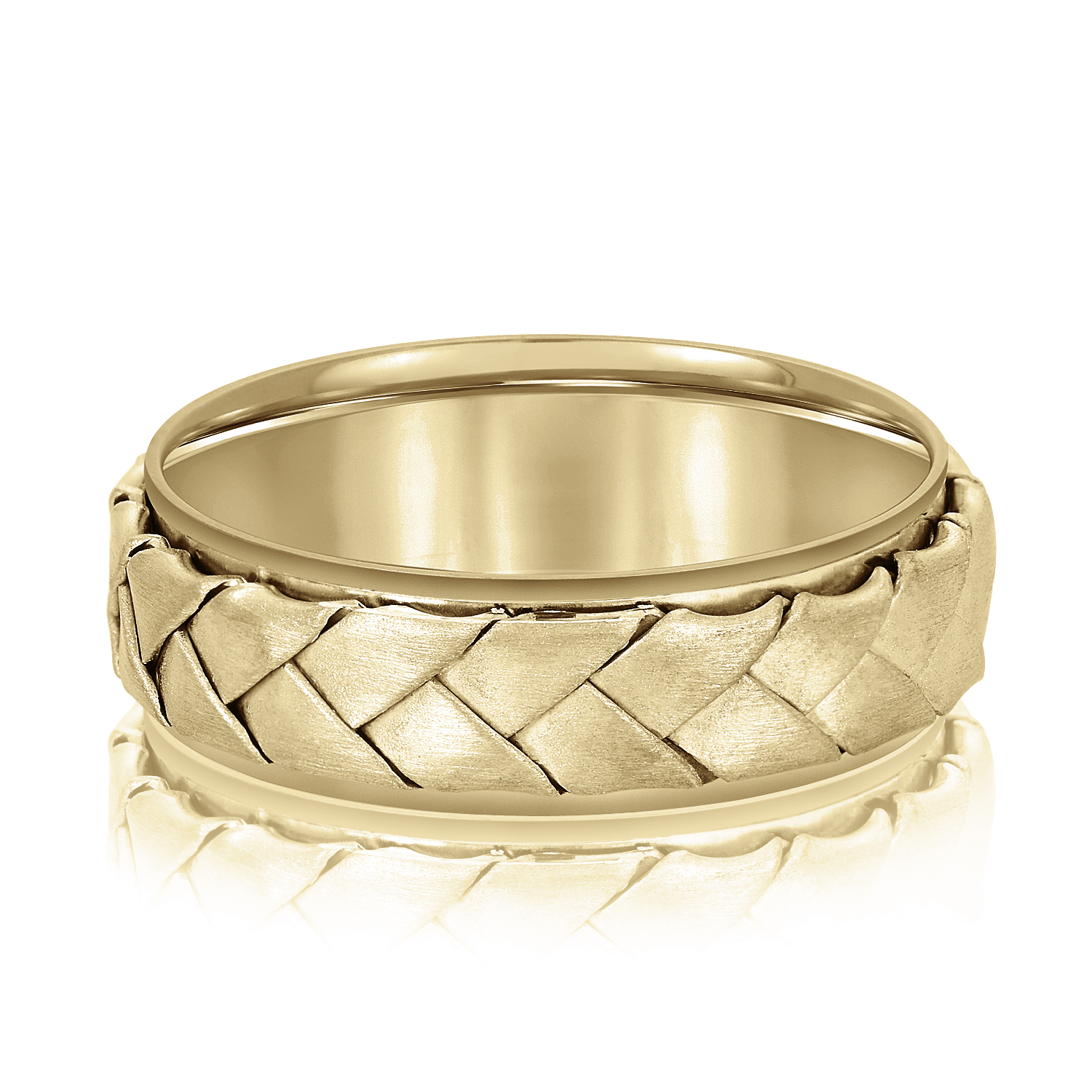  Mens Band Heavy 7MM Unknown Friendly Weight 10K yellow, white or rose gold - view 3