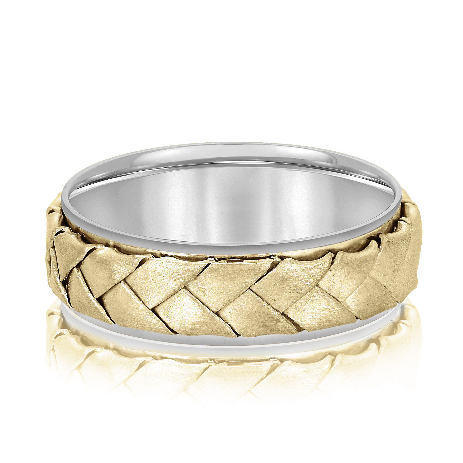  Mens Band Heavy 7MM Unknown Friendly Weight 10K yellow, white or rose gold - view 5