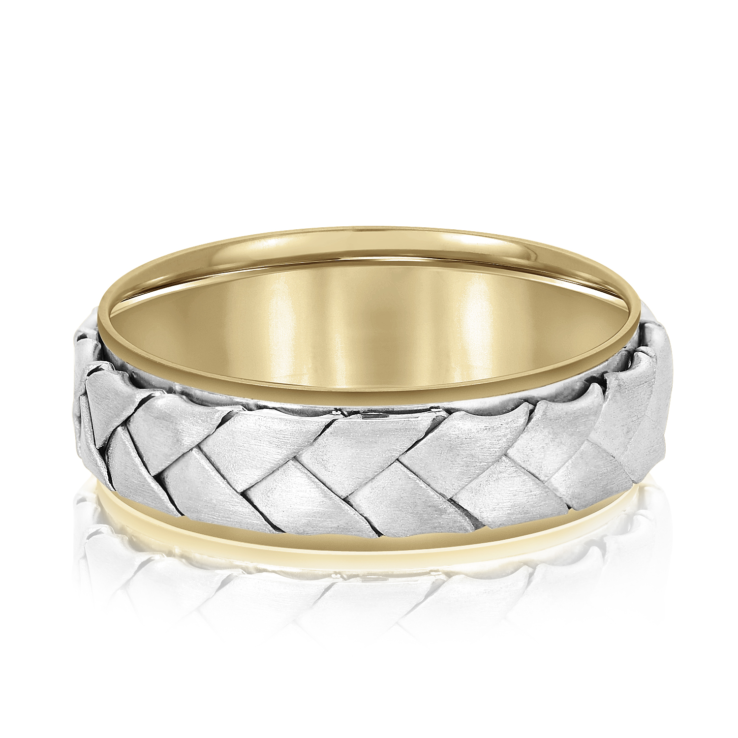  Mens Band Heavy 7MM Unknown Friendly Weight 10K yellow, white or rose gold - view 6