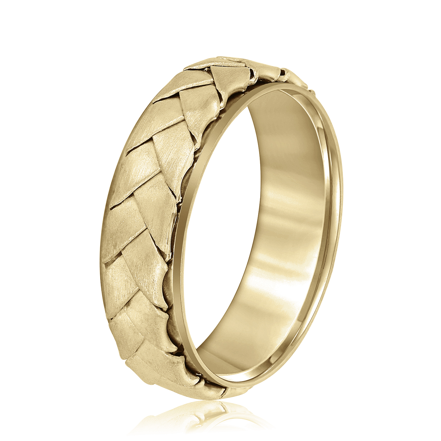  Mens Band Heavy 7MM Unknown Friendly Weight 10K yellow, white or rose gold - view 4