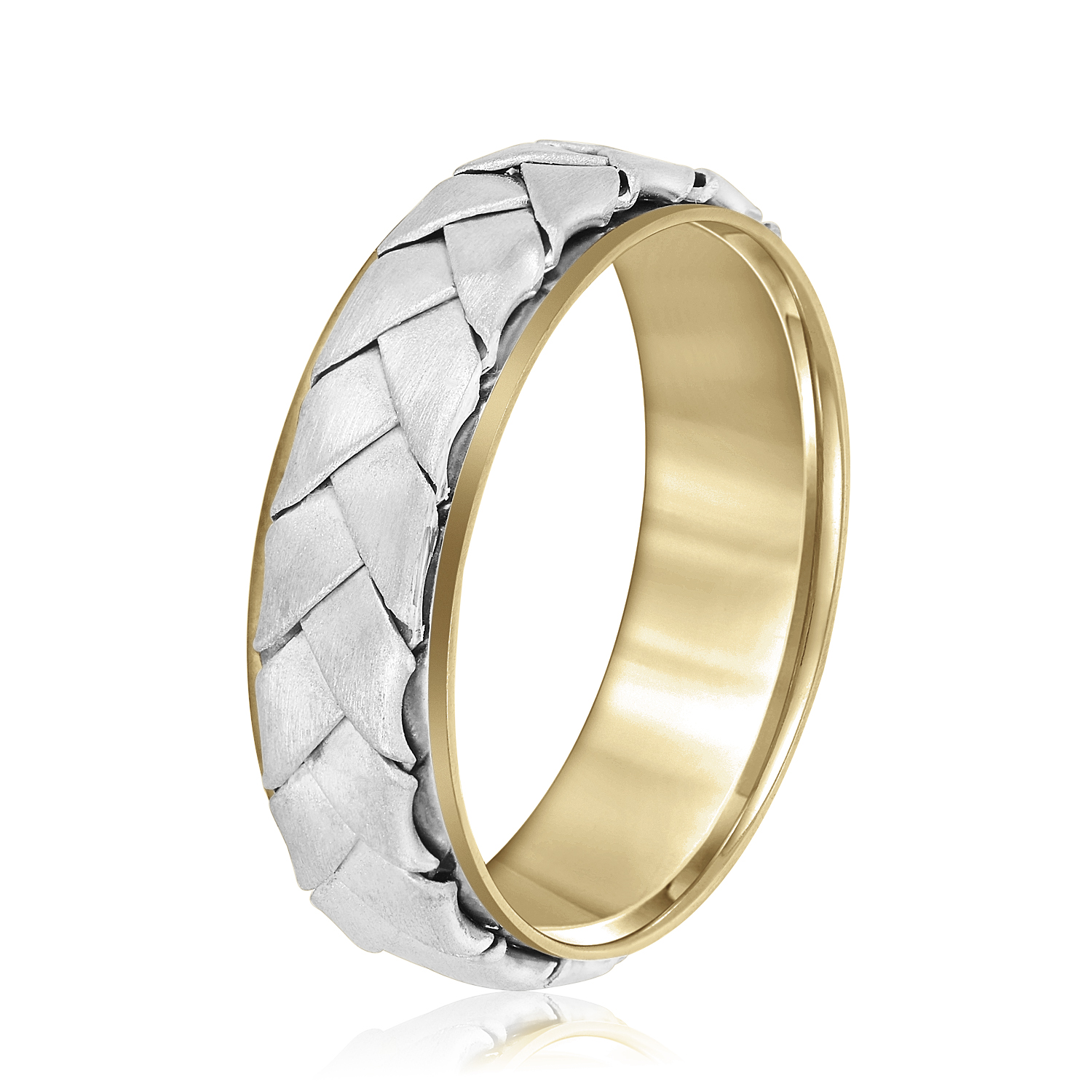  Mens Band Heavy 7MM Unknown Friendly Weight 10K yellow, white or rose gold - view 8