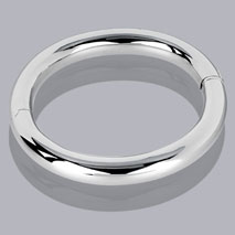 14K White Gold 10mm Tubular Bangle