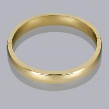 14K Yellow Gold 10mm Plain Bangle