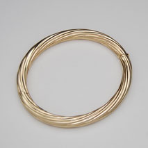 14K Yellow Gold 6.9mm Twisted Bangle