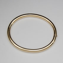 14K Yellow Gold 5mm Tubular Bangle