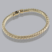 14K Yellow Gold Braided Bangle 4.8mm